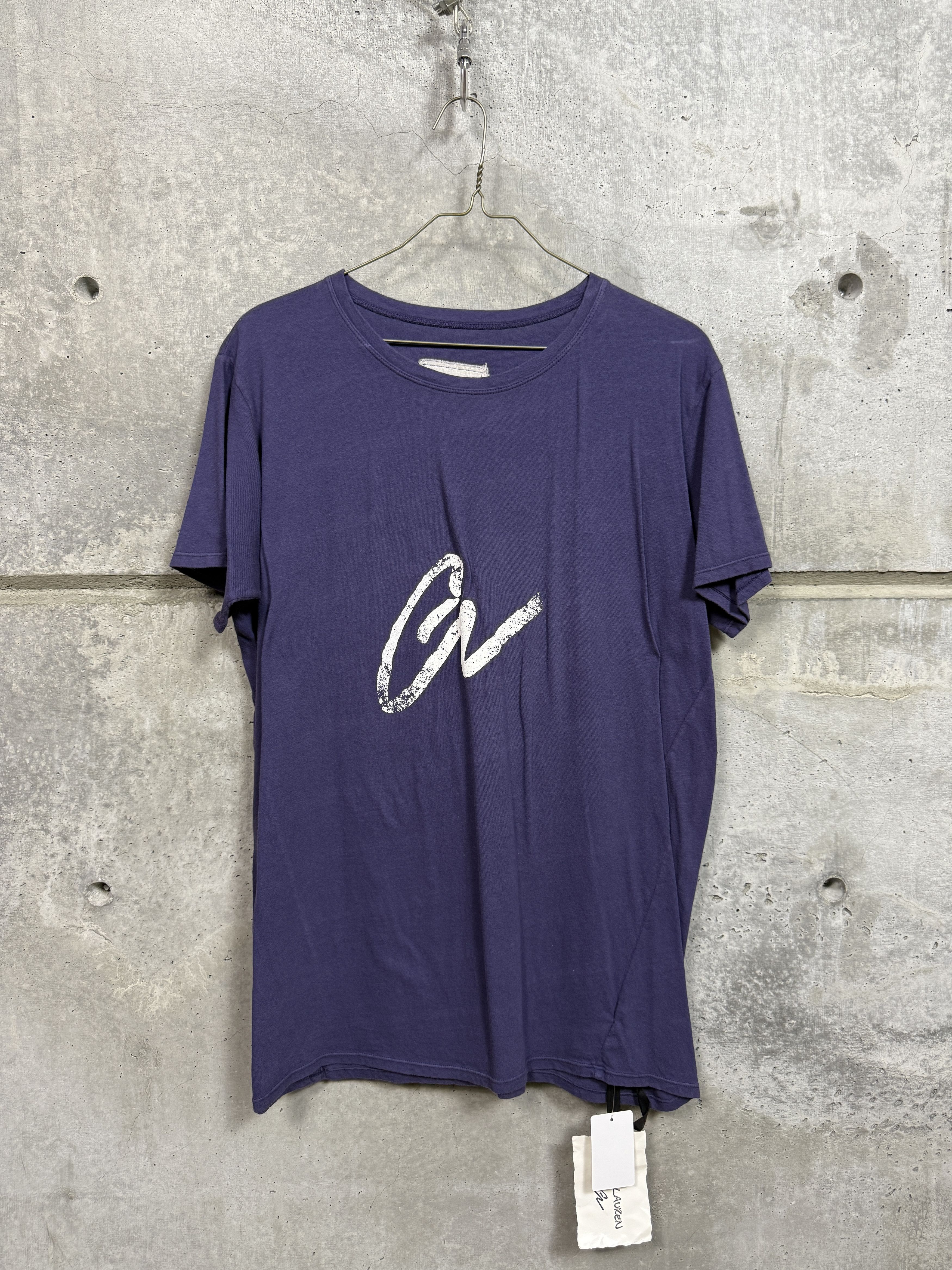 Greg Lauren Short Sleeve Logo Crew Neck