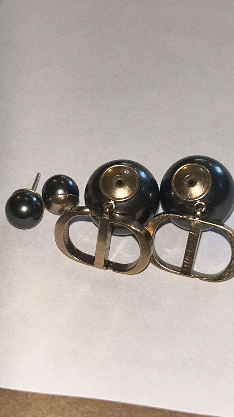 Dior DIOR TRIBALES Earrings Bronze-Finish Metal and Gray Resin Size ONE SIZE - 6 Thumbnail