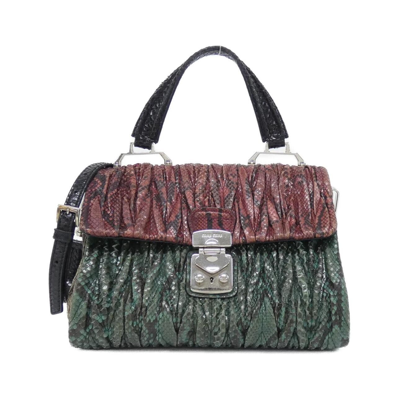 Miu Miu Miu Miu Miu Miu Pitone Patch Bag Leather Crossbody Bag 5BA136 DUTY FREE for USA Size ONE SIZE - 1 Thumbnail