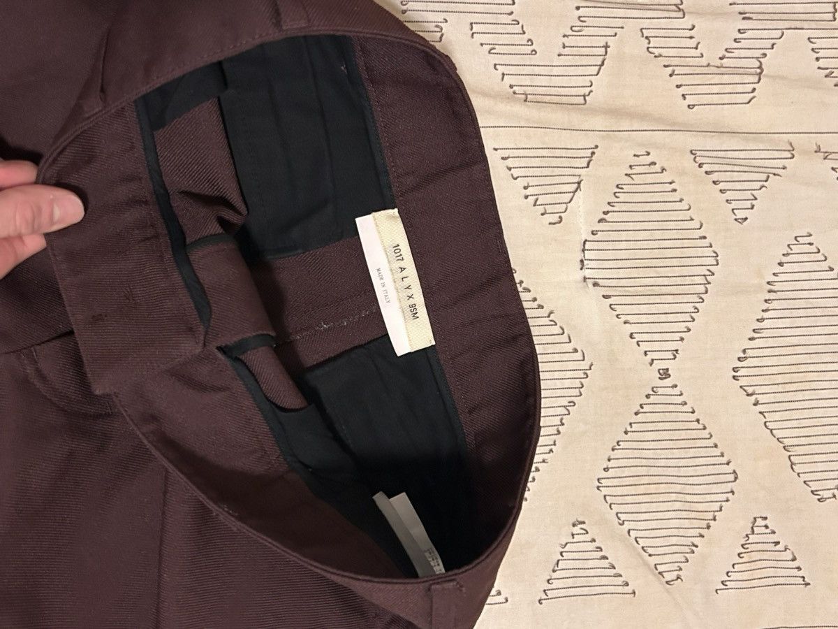 1017 ALYX 9SM Alyx “Burgundy Tailoring Work Cargo Pants” Size US 31 - 9 Thumbnail