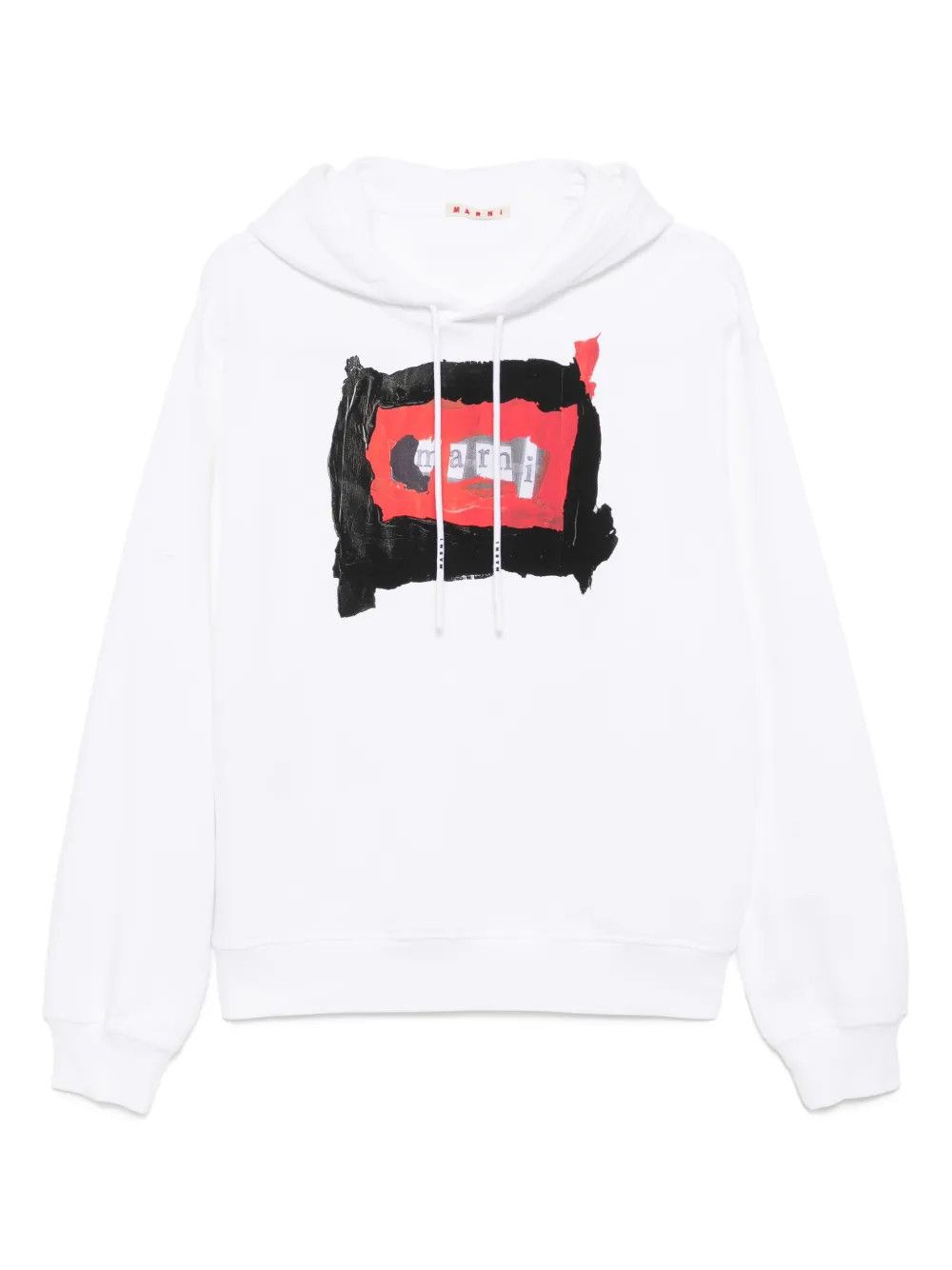 Marni o1w1db10526 Logo Hoodie in White Size US M / EU 48-50 / 2 - 2 Thumbnail