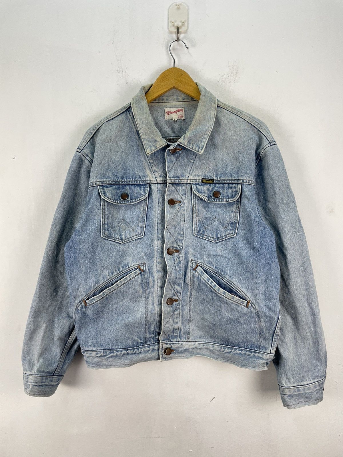 Vintage × Wrangler Vintage 70s 80s Wrangler Denim Trucker Jacket Faded Wash Size US L / EU 52-54 / 3 - 8 Thumbnail