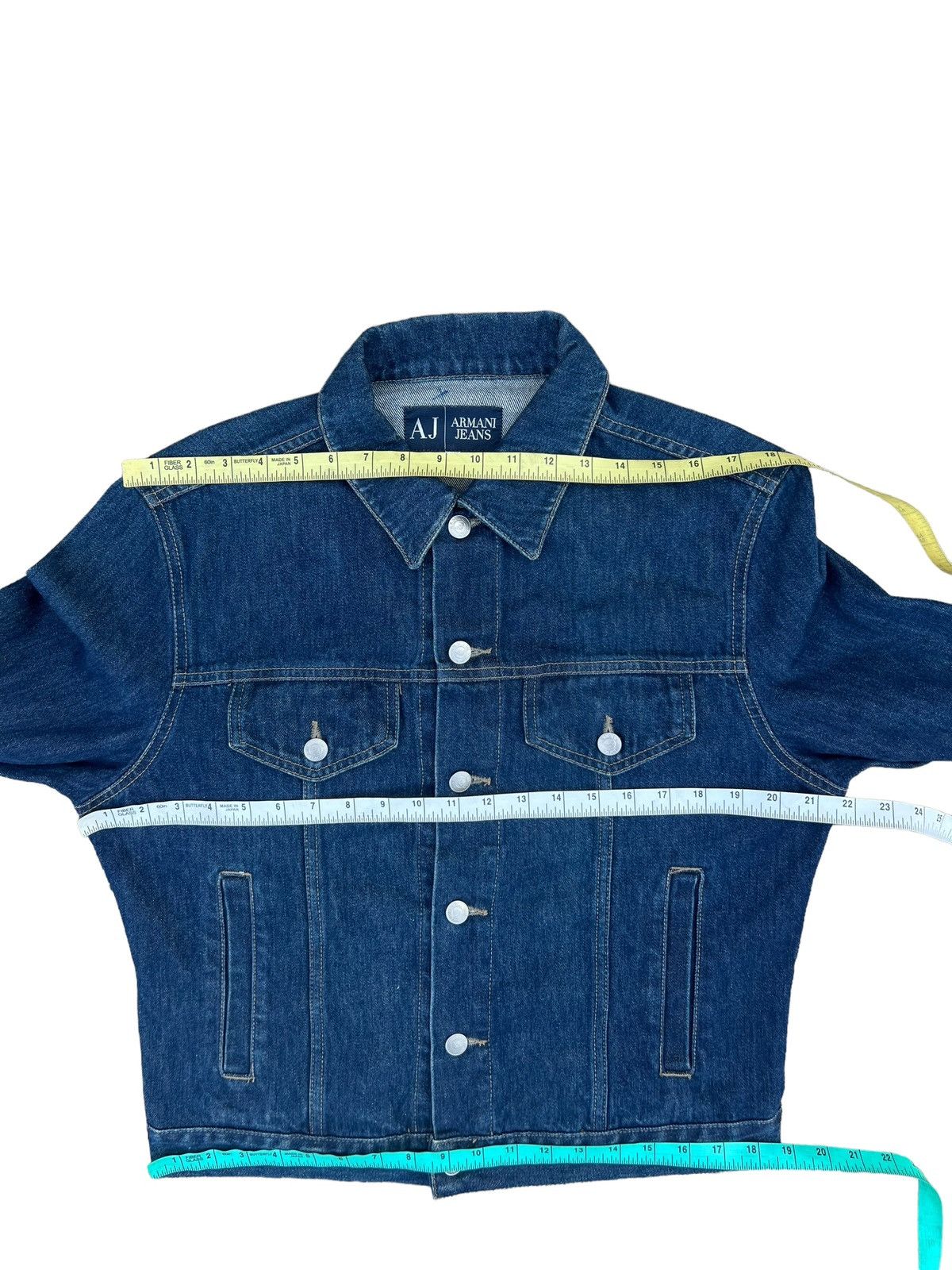 Armani AJ Armani Jeans Indigo 002 Series Denim Trucker Jacket Size US M / EU 48-50 / 2 - 3 Thumbnail