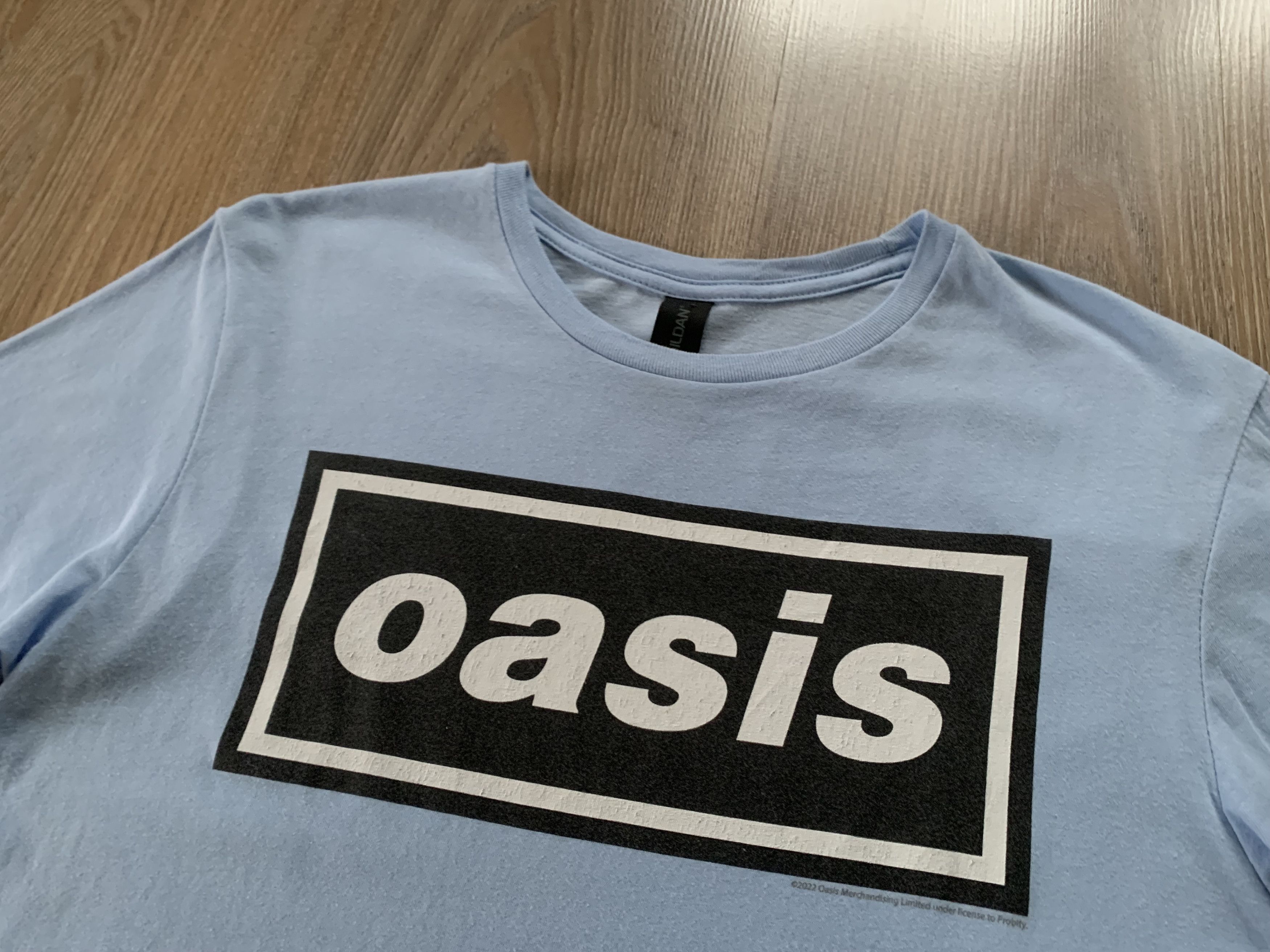Band Tees × Gildan Oasis Gildan Big Logo T Shirt Size US S / EU 44-46 / 1 - 4 Thumbnail