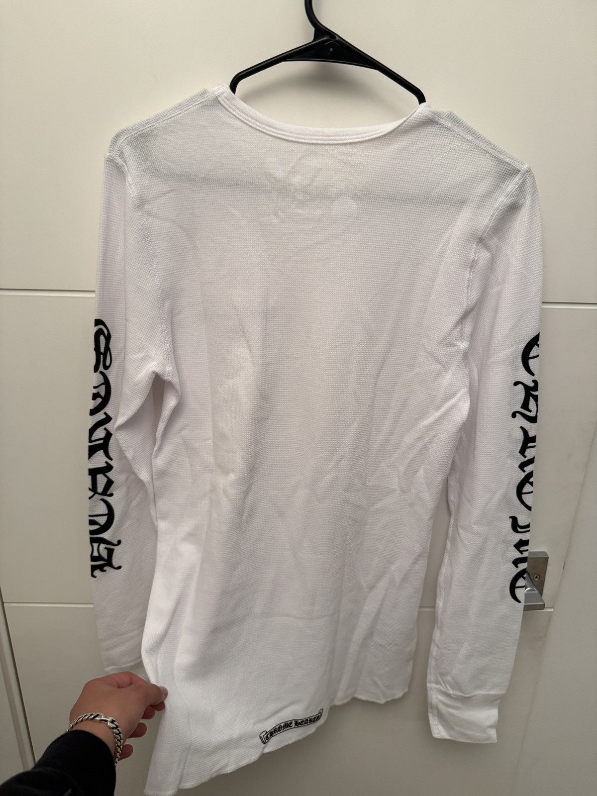 Chrome Hearts Chrome Hearts Scroll Logo Long-Sleeve Thermal T-Shirt 'White Size US L / EU 52-54 / 3 - 2 Thumbnail