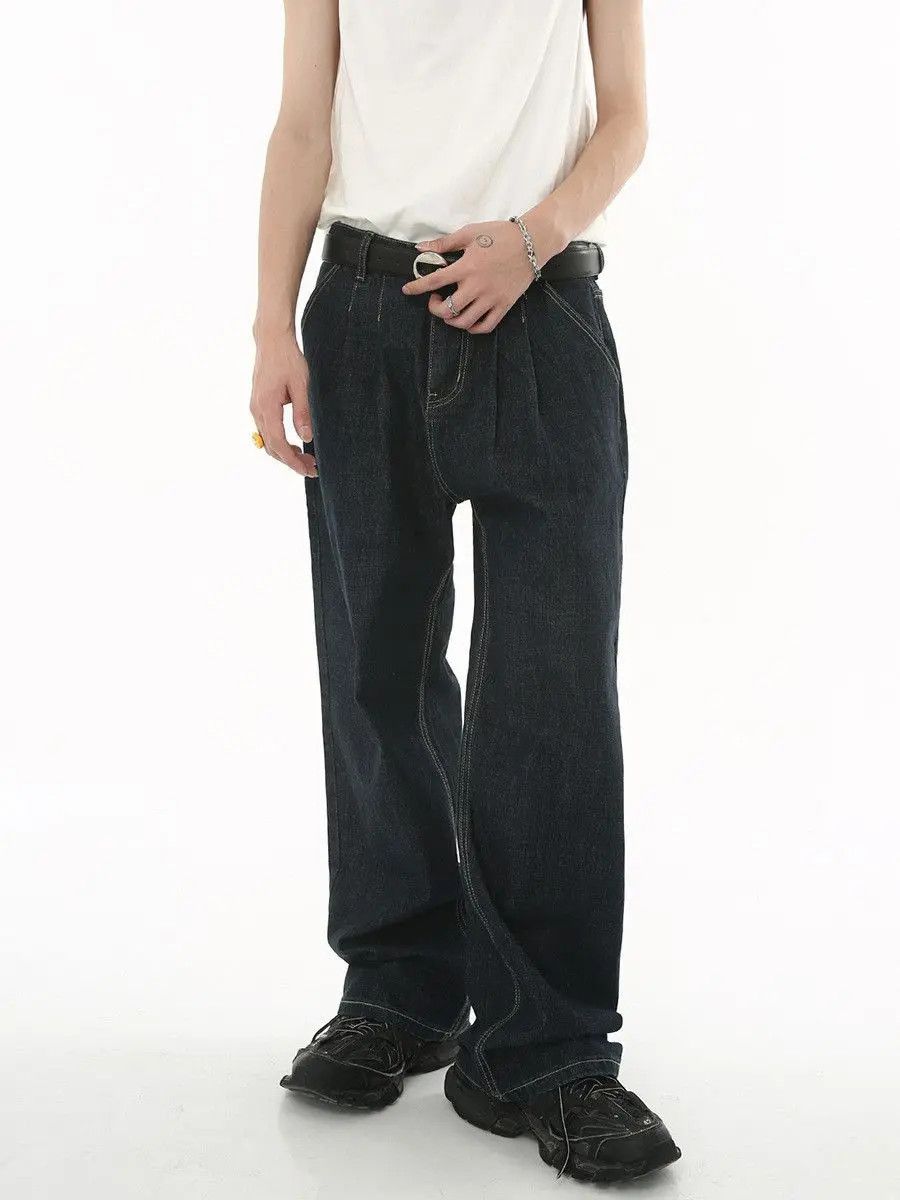 Japanese Brand Retro loose high street straight leg jeans Size US 32 / EU 48 - 2 Thumbnail