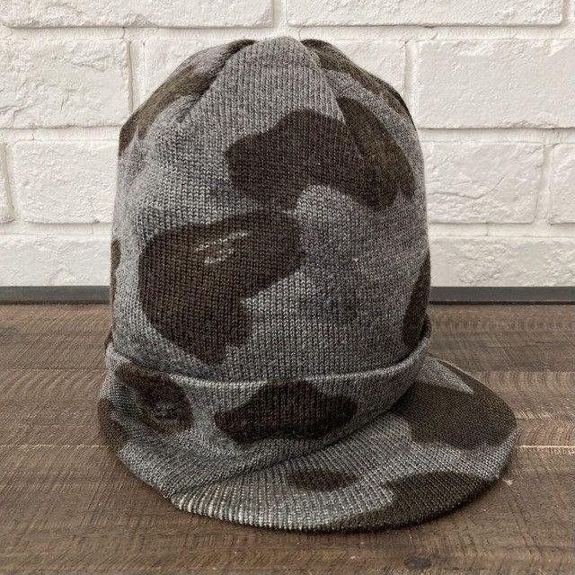 Bape BAPE Black camo brim beanie knit cap a bathing ape NIGO Size ONE SIZE - 1 Thumbnail
