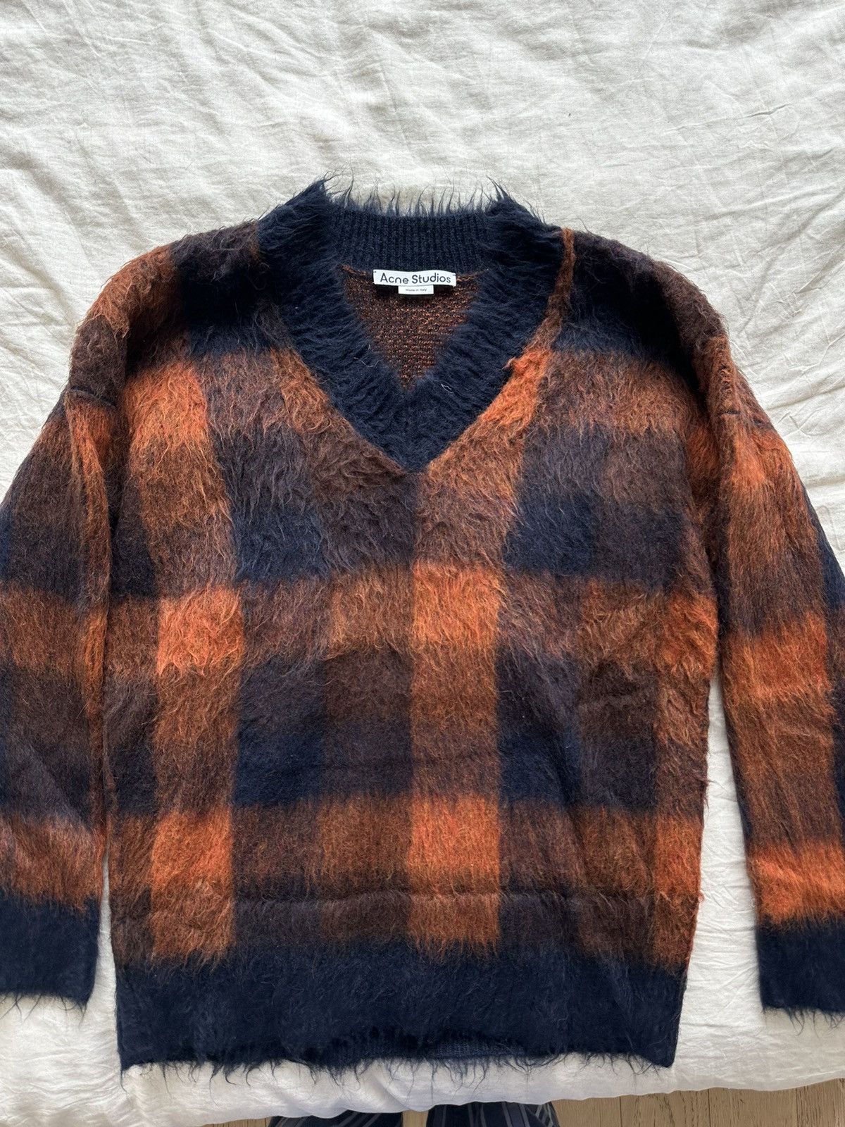 Acne Studios Acne Studios Plaid Mohair Sweater Size M / US 6-8 / IT 42-44 - 2 Thumbnail