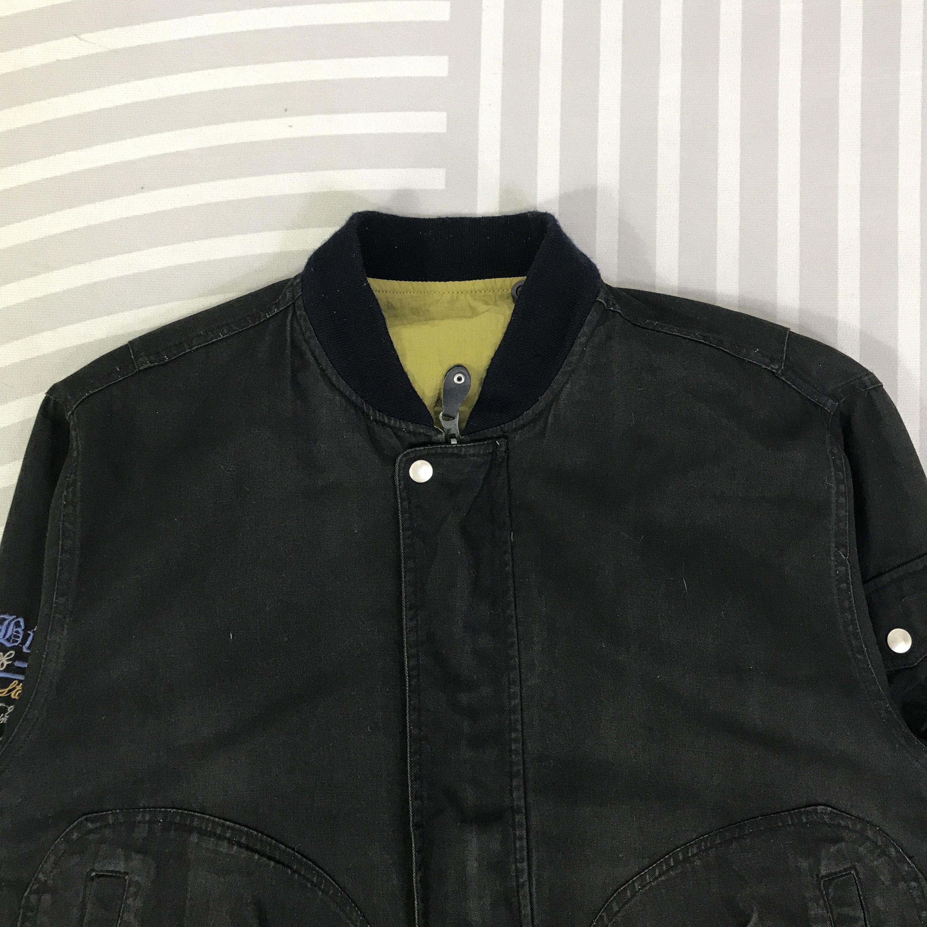 Vintage Vintage Mike Birnies Bomber black faded Jacket K92B17 Size US L / EU 52-54 / 3 - 4 Thumbnail
