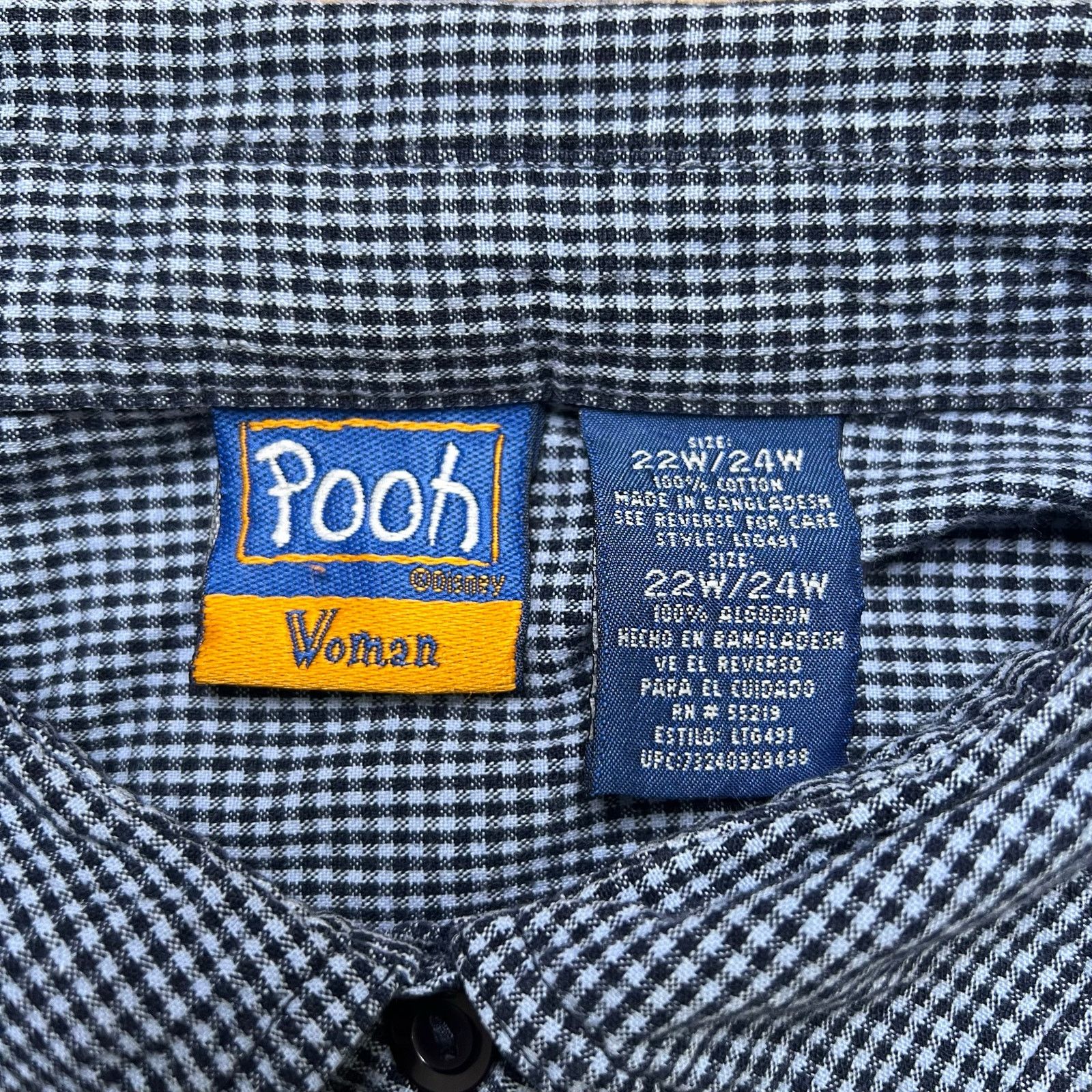 Vintage Disney Vintage Winnie The Pooh Gingham Plaid Women 22W/24W Size XXL / US 16-18 / IT 52-54 - 4 Thumbnail