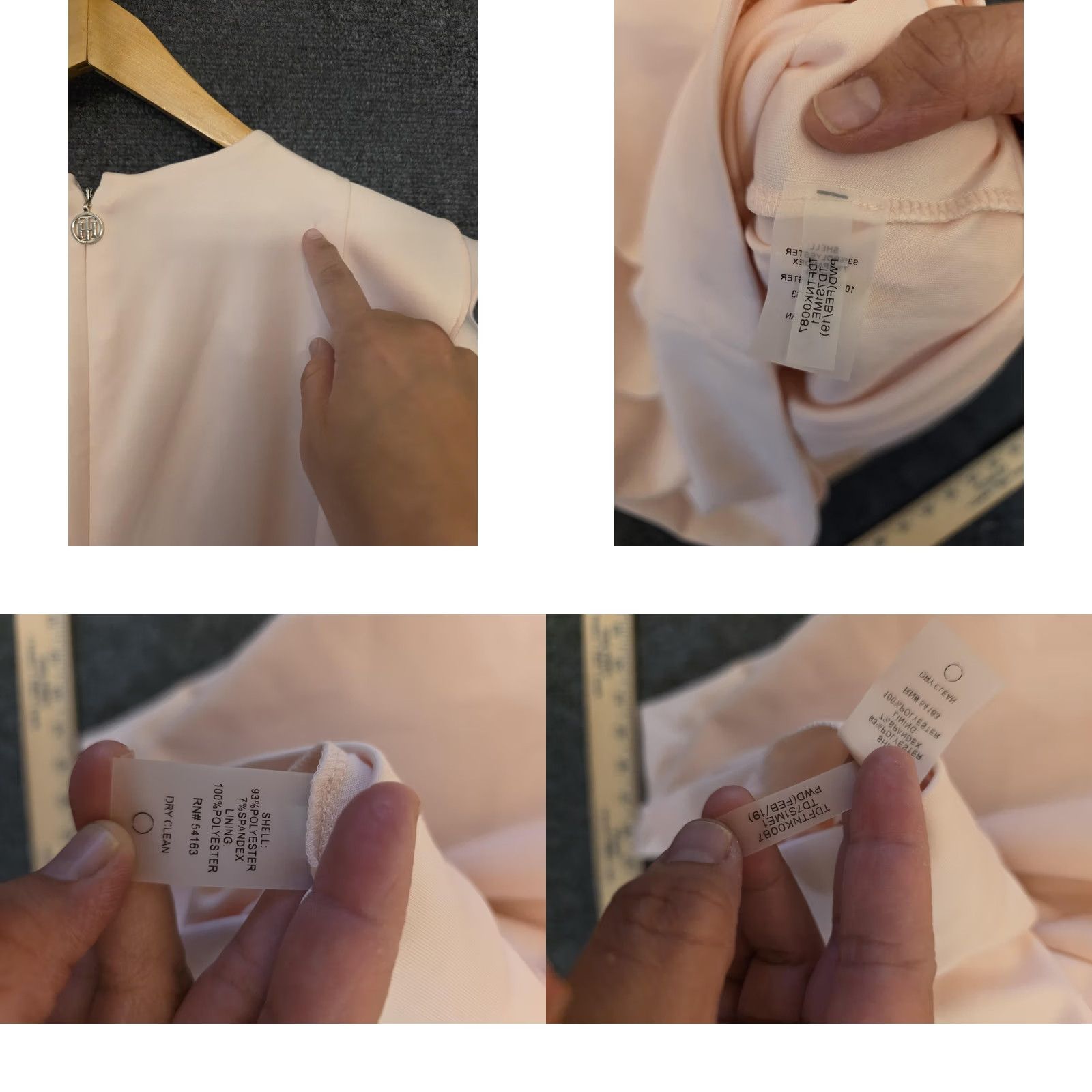 Tommy Hilfiger Tommy Hilfiger Dress Womens 6 Pink Ruffle Flutter Sleeve Sheath Knee Length Size M / US 6-8 / IT 42-44 - 8 Thumbnail