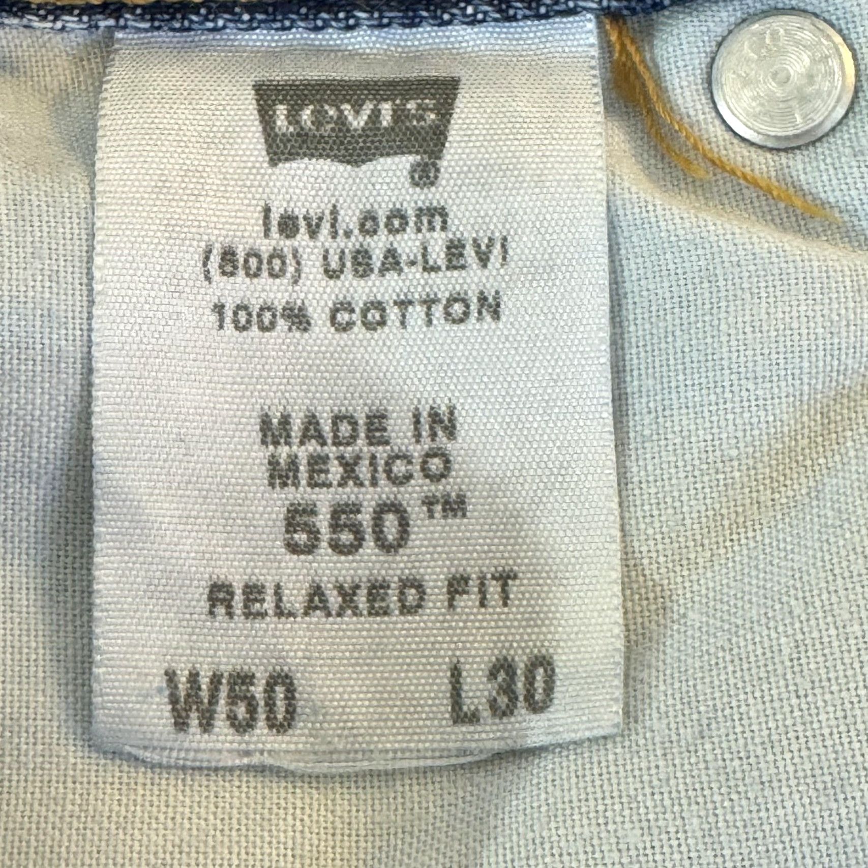 Levi's Levi's 550 Jeans Mens 50x30 Blue Relaxed Fit Tapered Leg Denim Vintage Y2K Levi's 500 Series Jeans Mens Blue 50x30 Mens Size US 34 / EU 50 - 6 Thumbnail