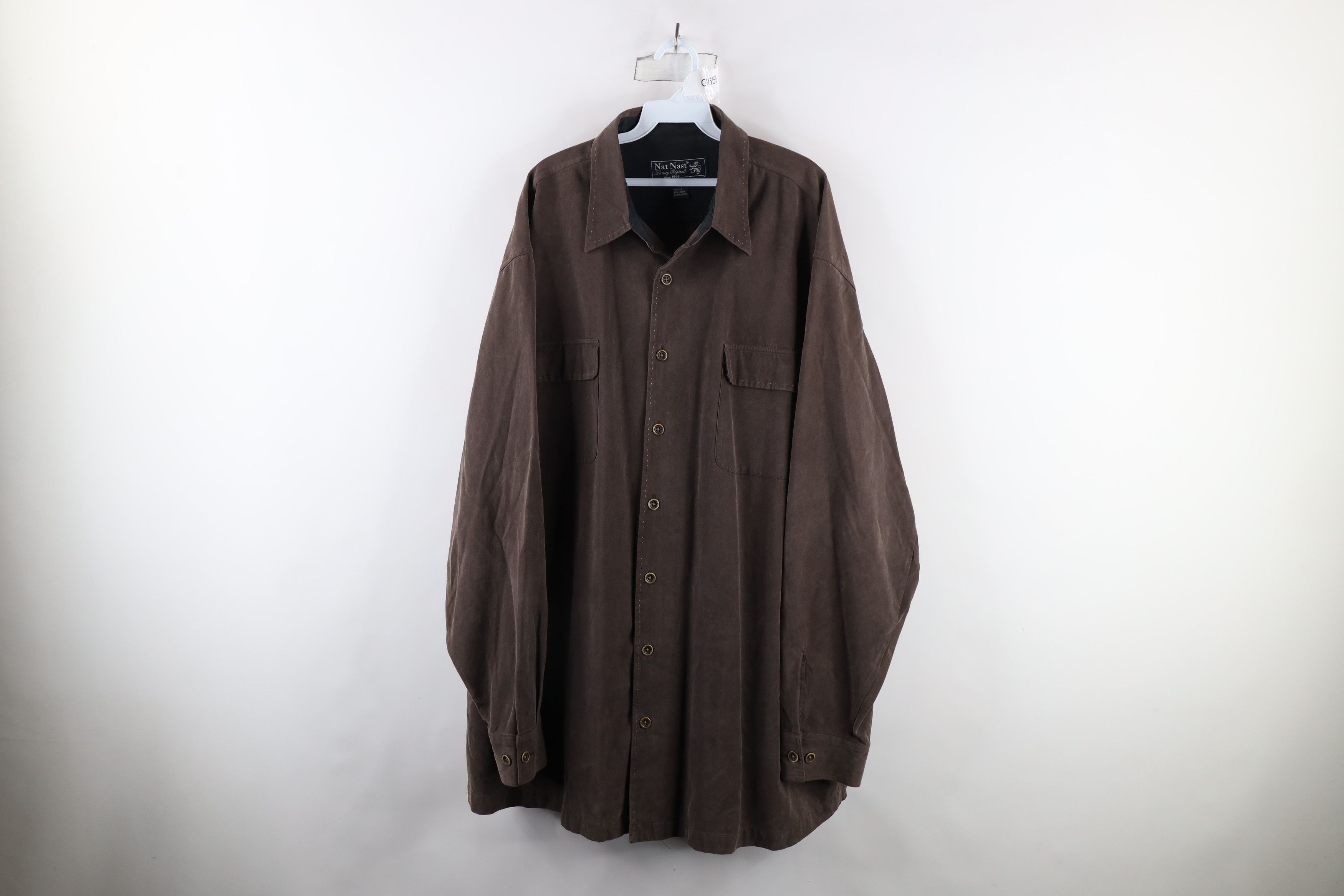 Nat Nast × Vintage Vintage Nat Nast Luxury Originals Heavyweight Button Shirt Size US XXL / EU 58 / 5 - 1 Thumbnail