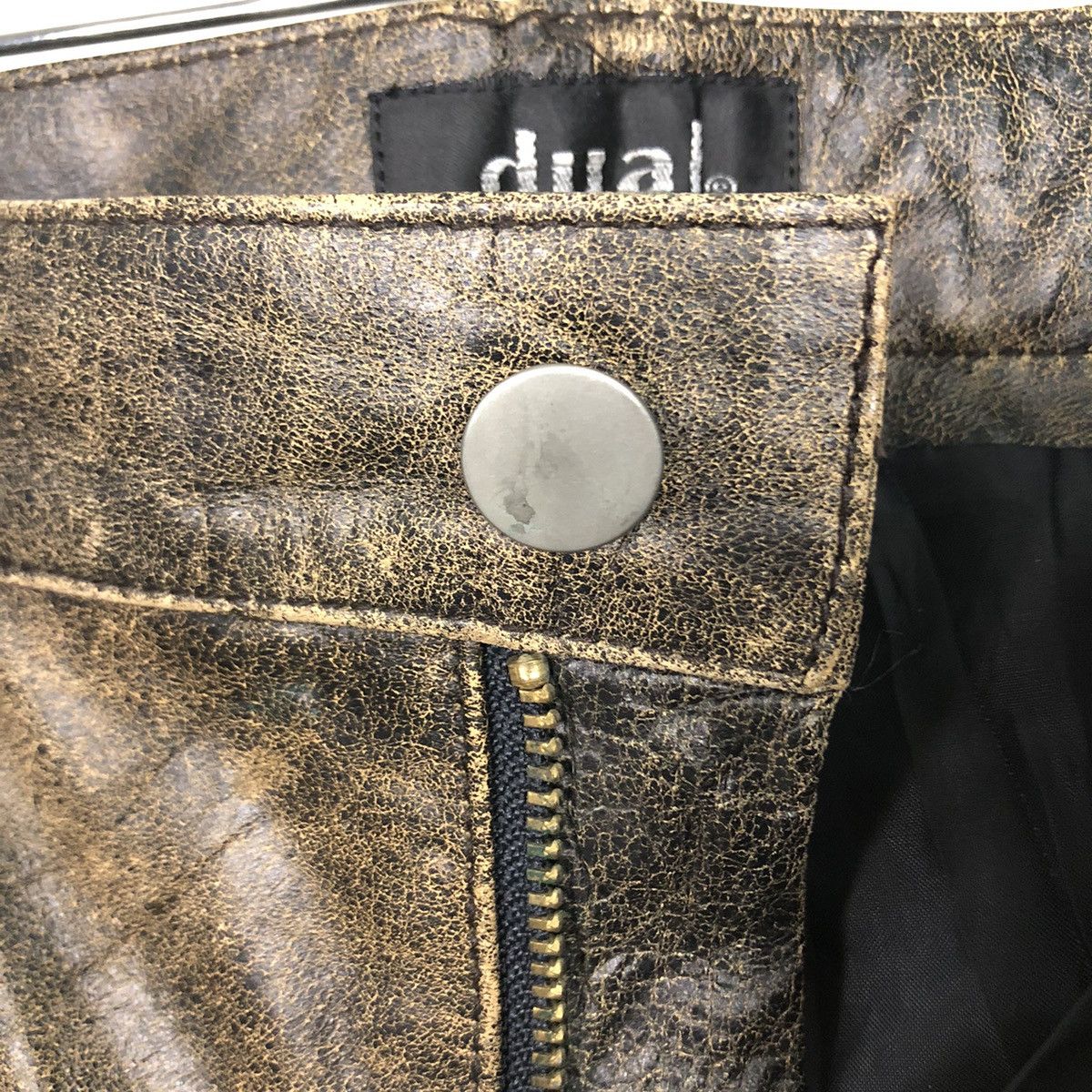 Japanese Brand 📌Vintage Biker Racing Leather Pants Dual Issey Miyake Size US 32 / EU 48 - 17 Thumbnail