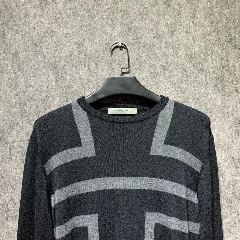 Givenchy Givenchy Black and Grey Striped Wool Knit Sweater 2506-Next Size US L / EU 52-54 / 3 - 3 Thumbnail