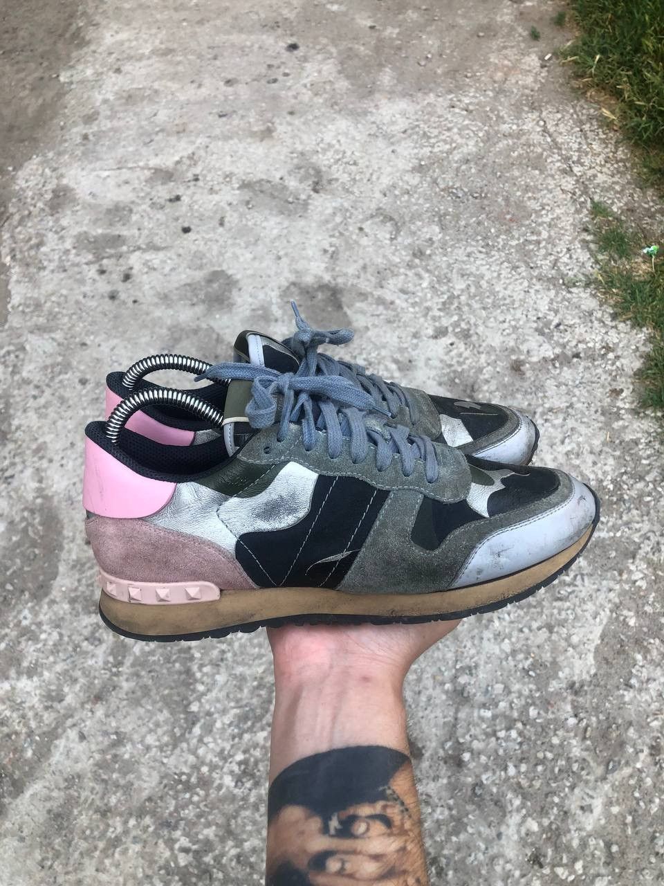 Valentino VERY RARE VALENTINO GARAVANI CAMOUFLAGE ROCKRUNNER FASHION Size US 6.5 / EU 39-40 - 5 Thumbnail