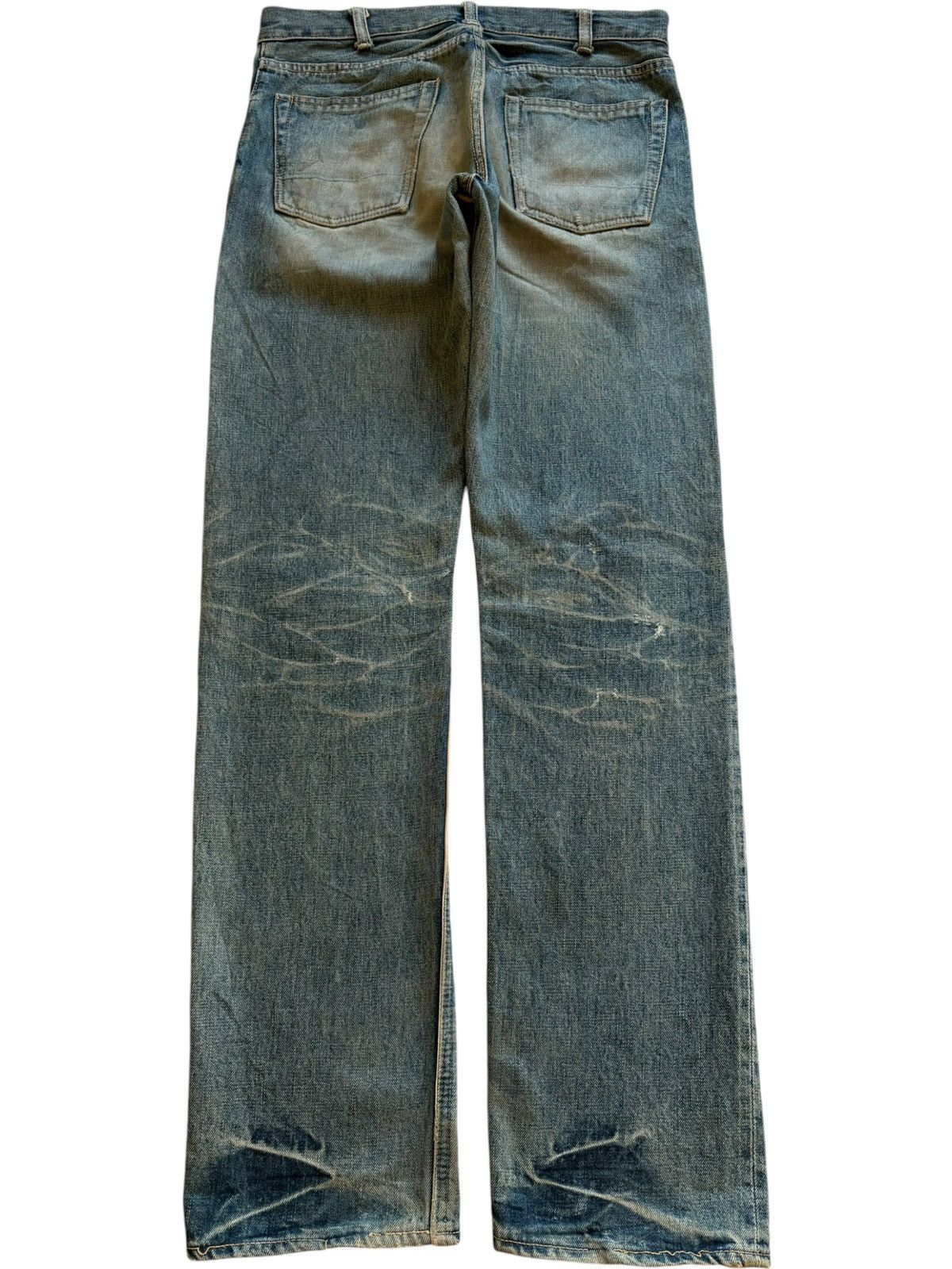 Designer × Japanese Brand Vintage Japanese Brand Selvedge Rusty Mud Wash Distres Jeans Size US 32 / EU 48 - 3 Thumbnail