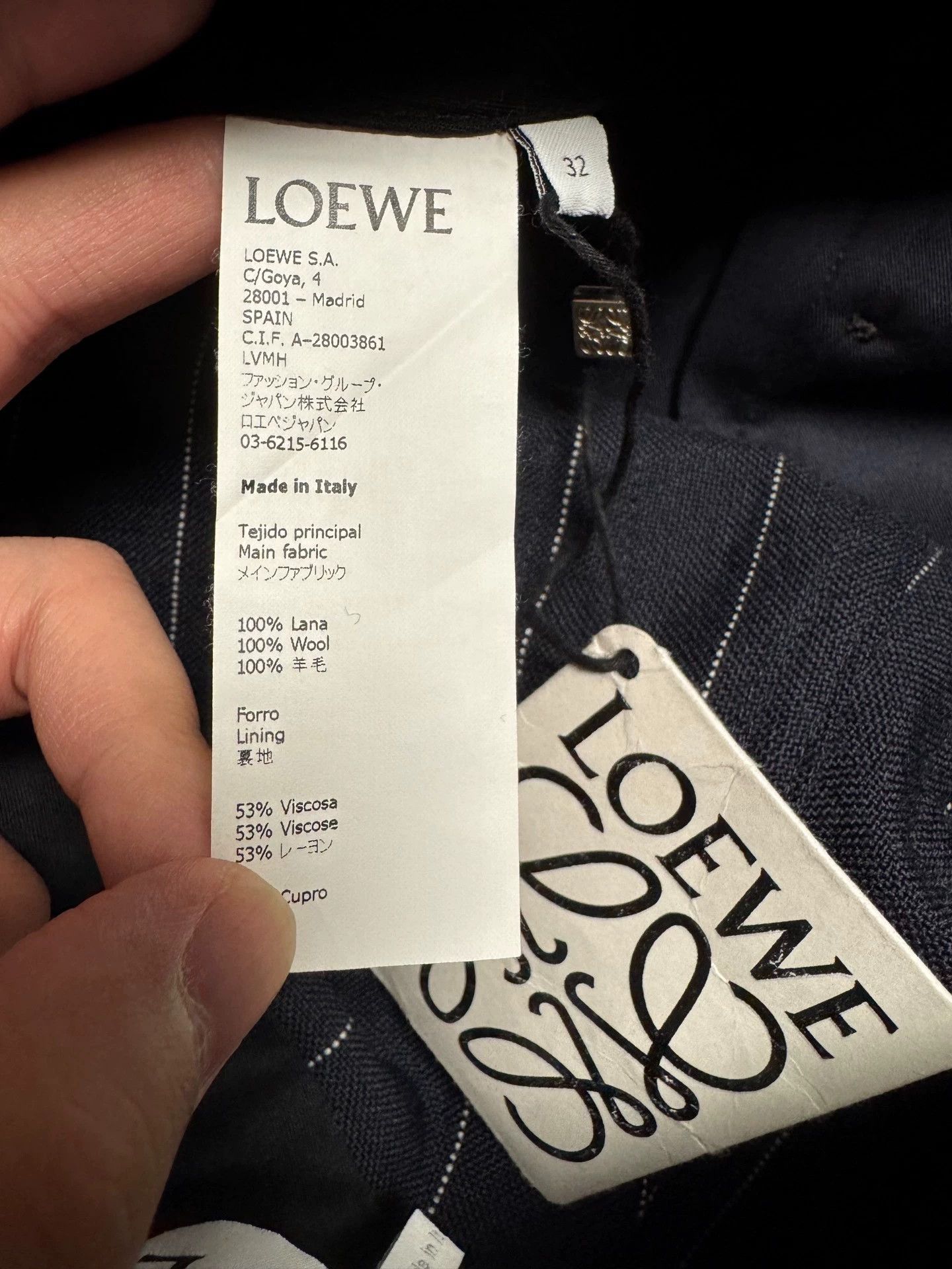 Loewe LOEWE Women's NWT Wool Size 32 Pants Size 24" / US 00 / IT 34 - 4 Thumbnail