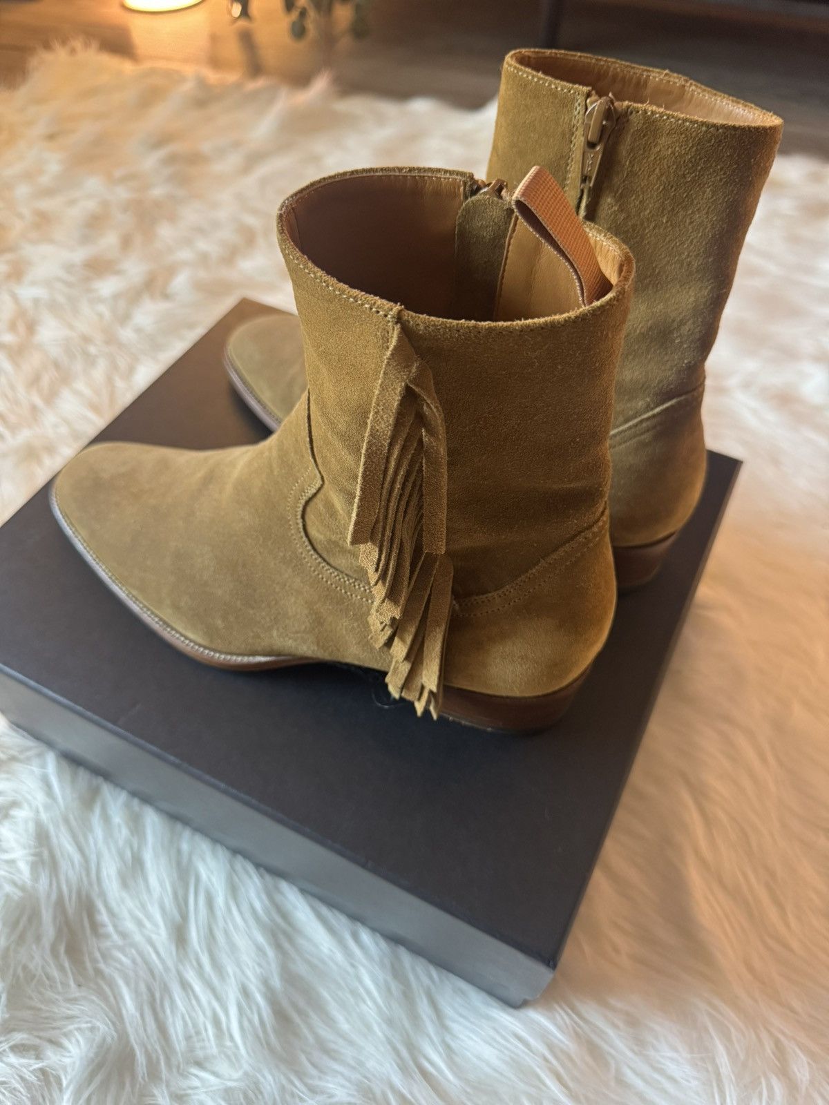 Saint Laurent Paris SAINT LAURENT PARIS SS16 WYATT FRINGE BOOTS Size US 11 / EU 44 - 3 Thumbnail