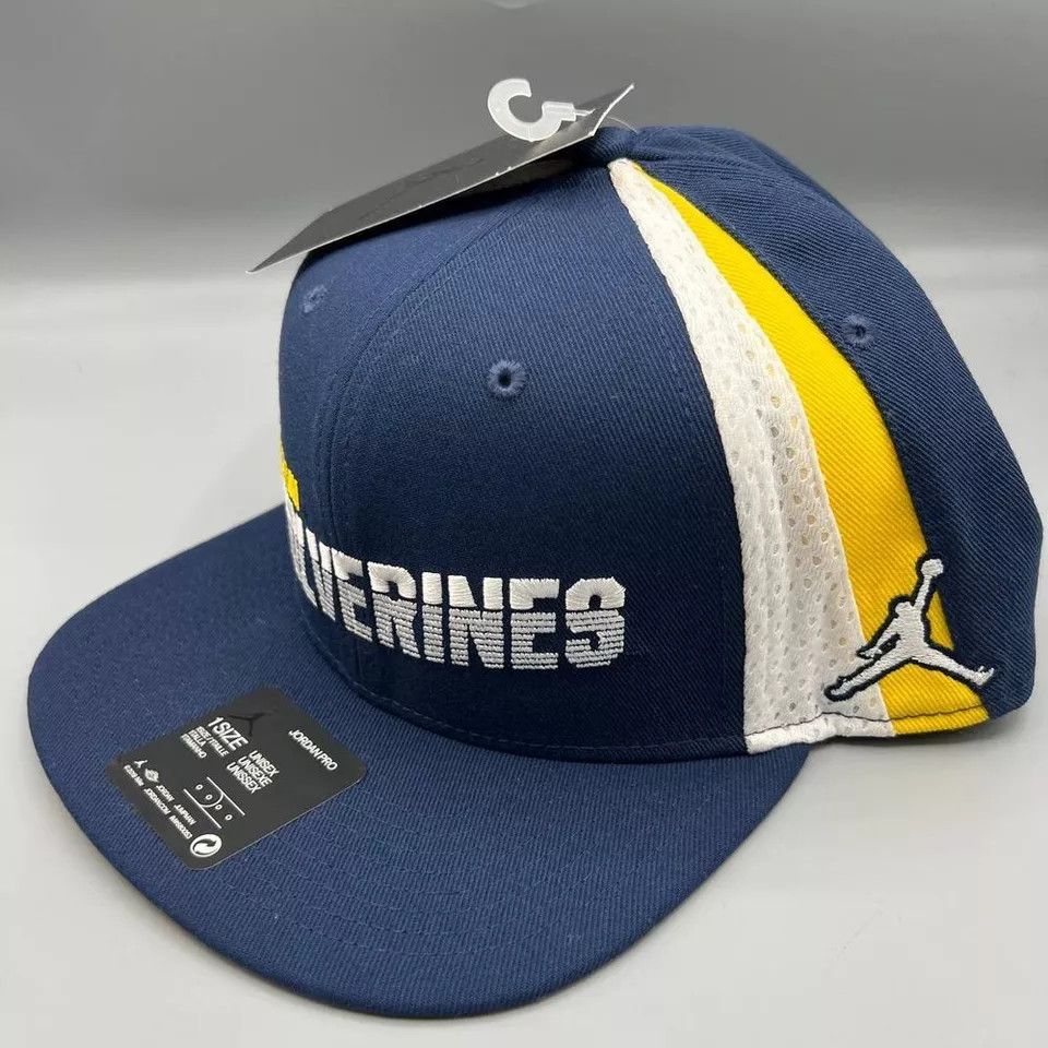 Jordan Brand Michigan Wolverines x Air Jordan Hat Men Jumpman Snap Back Size ONE SIZE - 2 Thumbnail