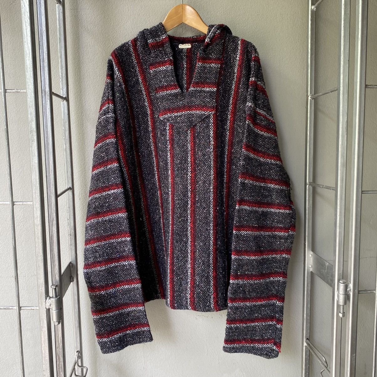 Vintage Black & Red Striped Baja Hoodie Size US M / EU 48-50 / 2 - 1 Thumbnail