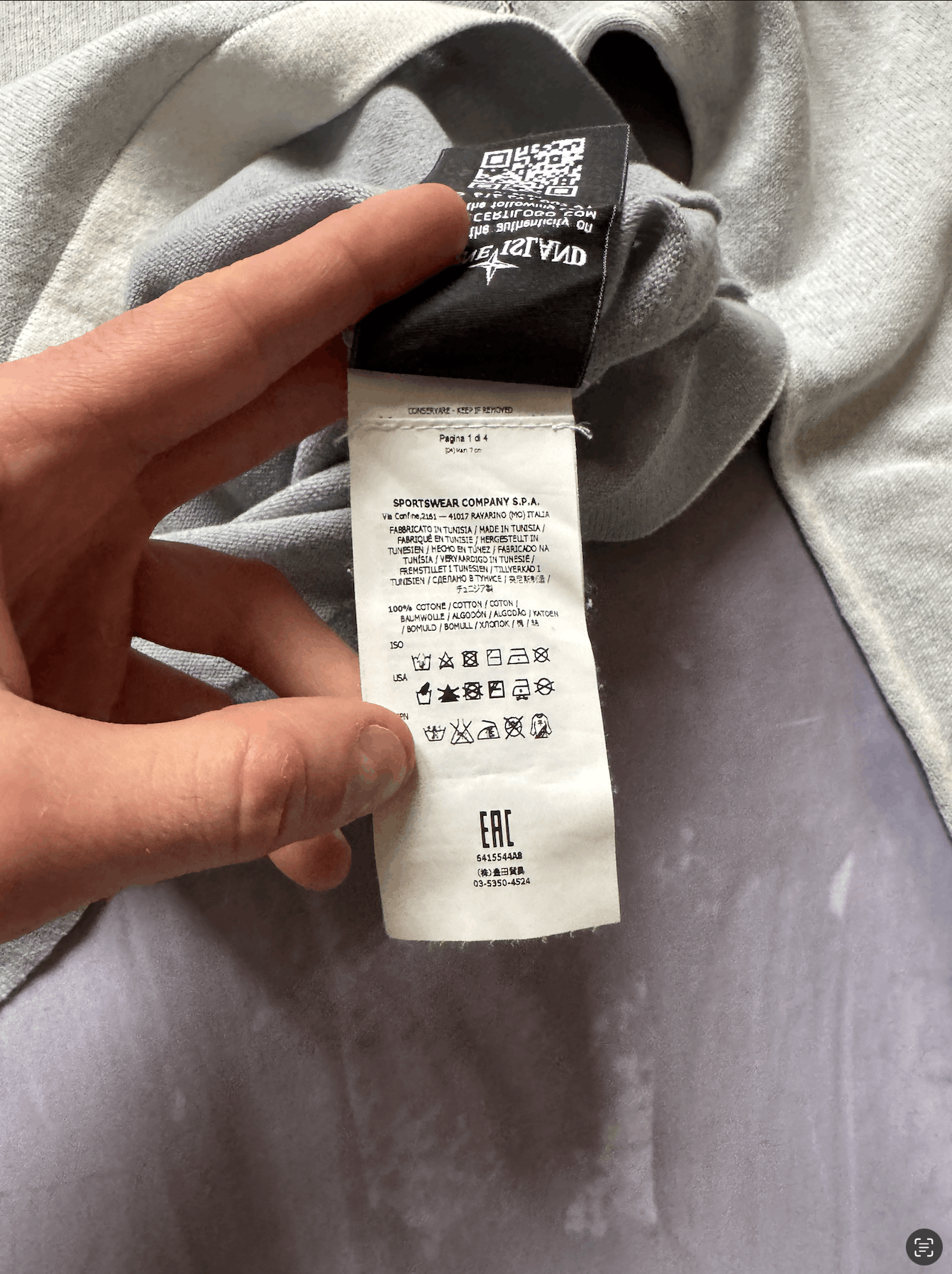 Stone Island Stone Island SS16 Sweatshirt Hand Sprayed Dust Treatment XL Size US XL / EU 56 / 4 - 6 Thumbnail