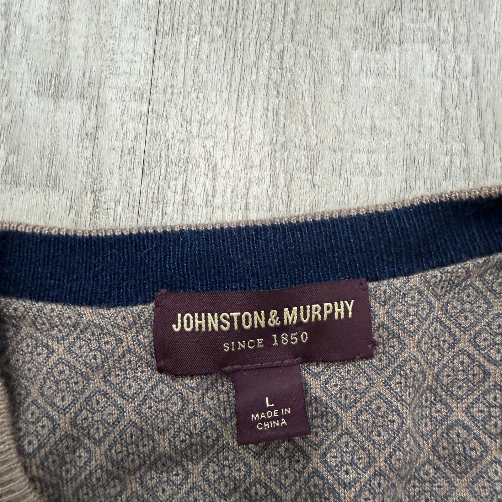 Johnston & Murphy Johnston & Murphy Alpaca Silk V-Neck Sweater Large Brown Size US L / EU 52-54 / 3 - 4 Thumbnail
