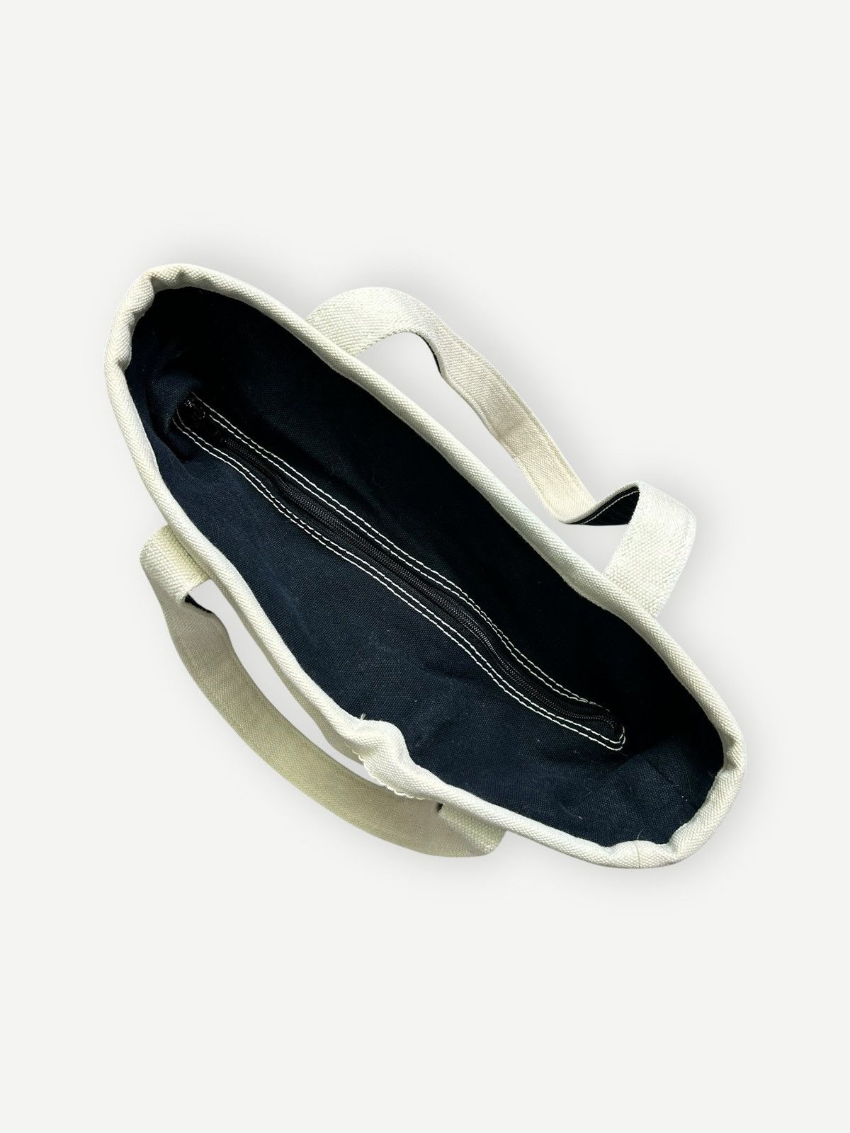 Lands' End × Vintage Vintage Y2K Lands End Boat Tote Canvas White Navy Size ONE SIZE - 4 Thumbnail
