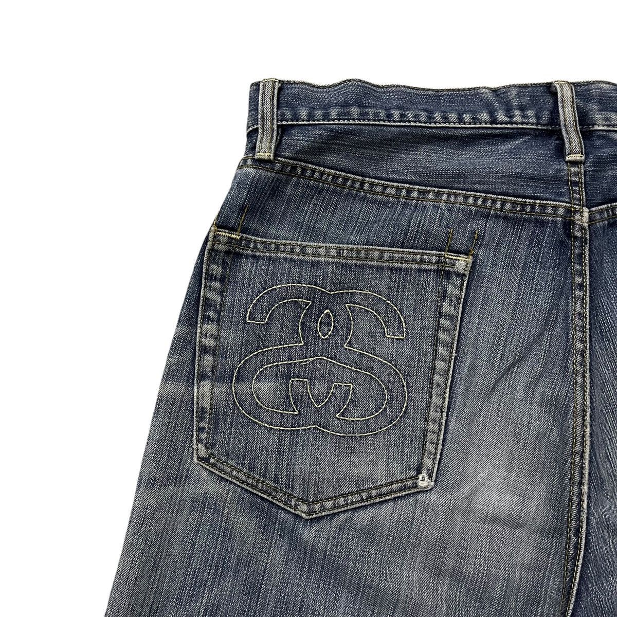 Stussy × Vintage VINTAGE STUSSY CROWN ROUGH RUNGGED DENIM JEANS Size US 34 / EU 50 - 4 Thumbnail