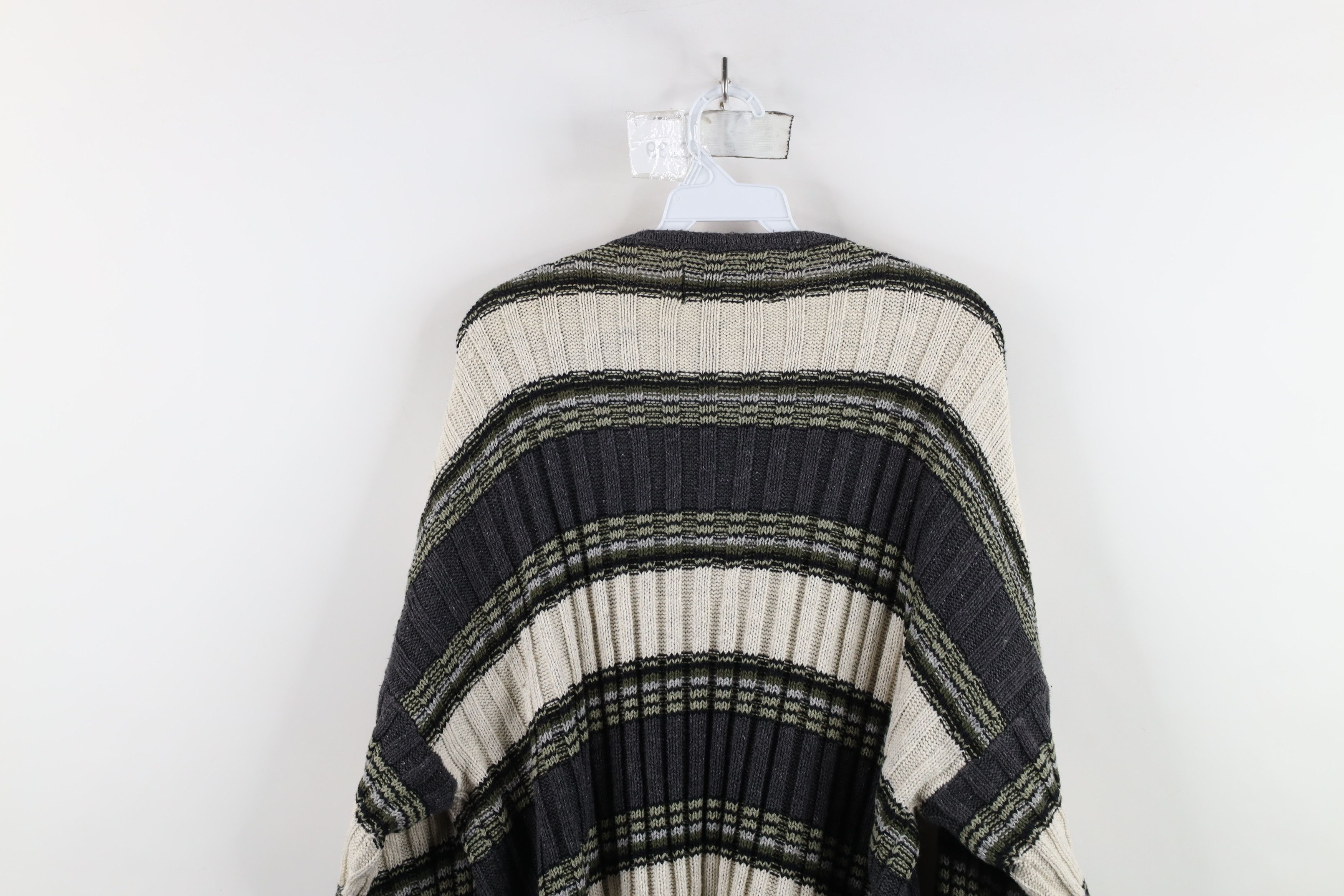 Vintage Vintage 90s Streetwear Chunky Ribbed Knit Henley Sweater Size US XL / EU 56 / 4 - 8 Thumbnail