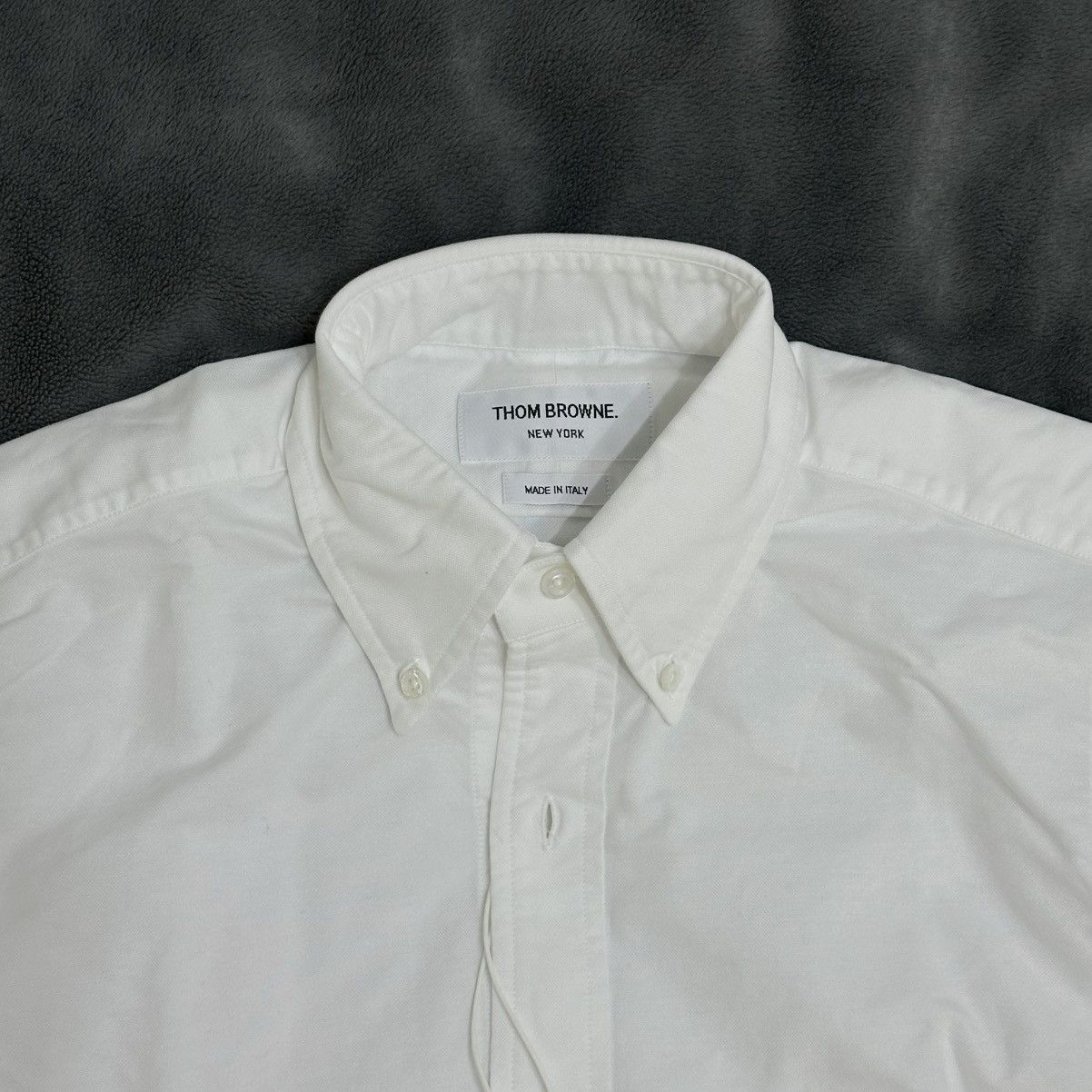 Thom Browne Thom Browne White Cotton Patch Pocket Shirt Size US S / EU 44-46 / 1 - 4 Thumbnail