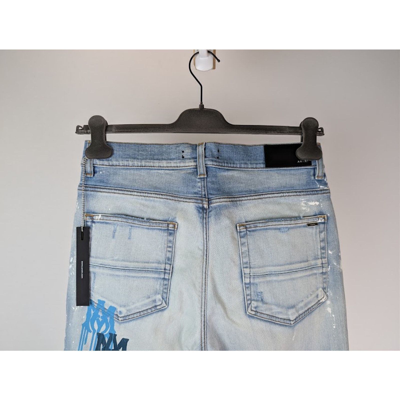 Amiri o1rshd1 MA Drip Skinny Denim Jeans in Light Indigo Size US 36 / EU 52 - 14 Thumbnail