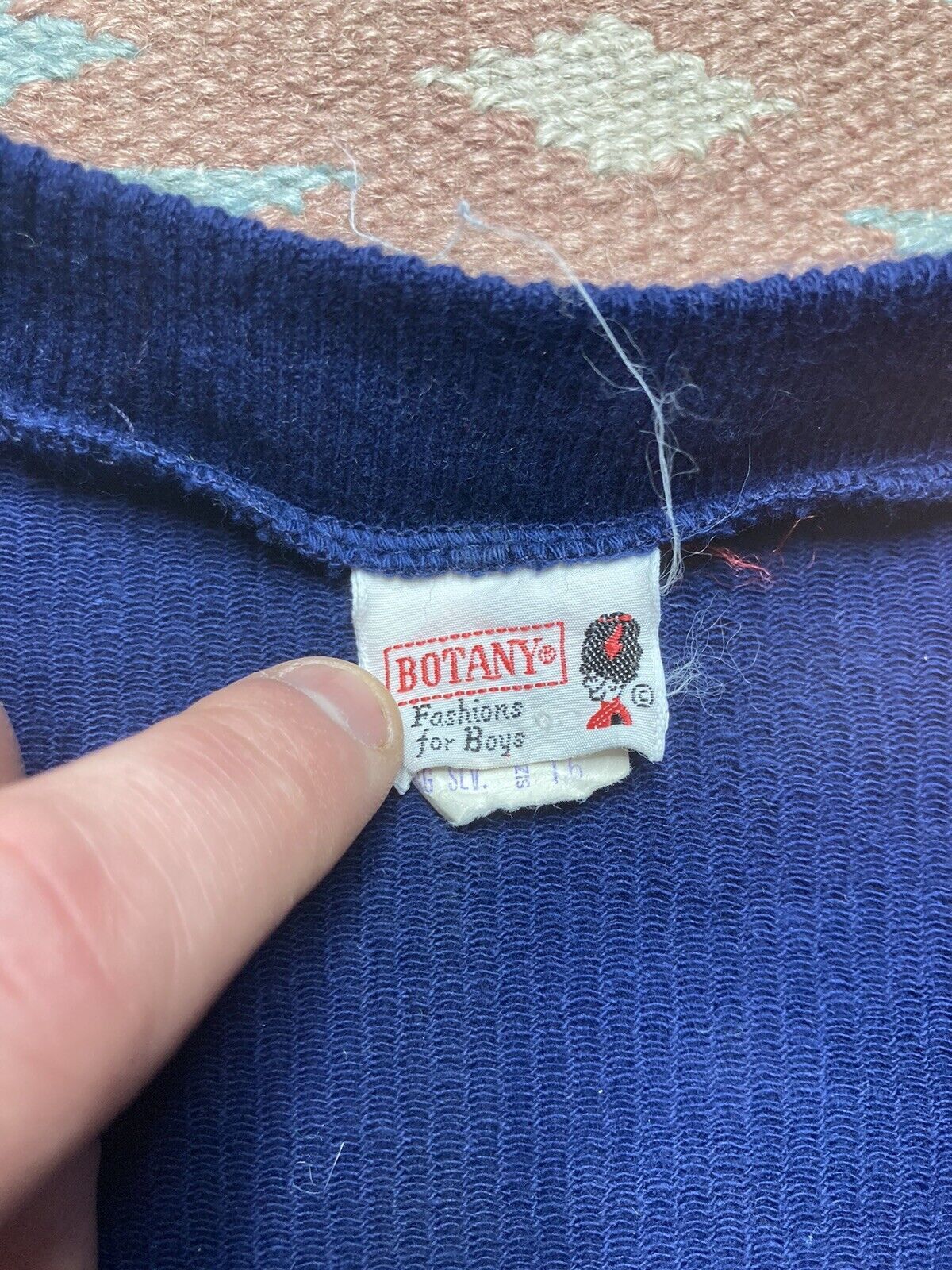 Vintage VTG 60s shirt ribbed cotton half zip mod boys 16 women XS Size XS / US 0-2 / IT 36-38 - 4 Thumbnail