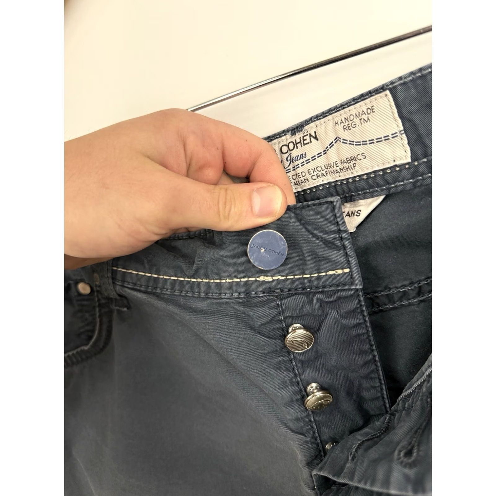 Jacob Cohen Jacob Cohen Luxury Pants Blue 622.C Made in Italy Handmade 36 Mens Pants Regular 34.25in Inseam Size US 36 / EU 52 - 7 Thumbnail