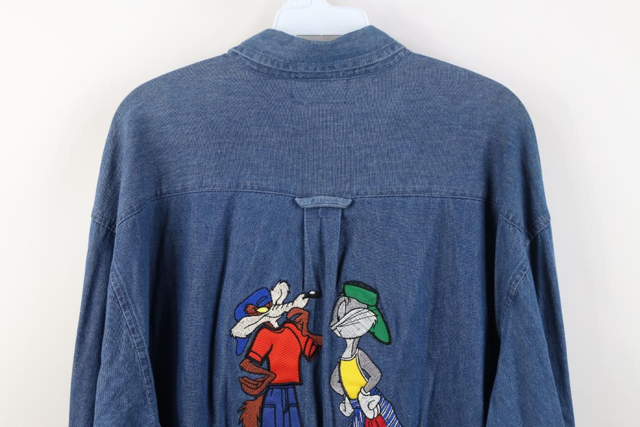 Vintage Vintage 90s Looney Tunes Hip Hop Wile E Bugs Bunny Shirt Size US M / EU 48-50 / 2 - 16 Thumbnail
