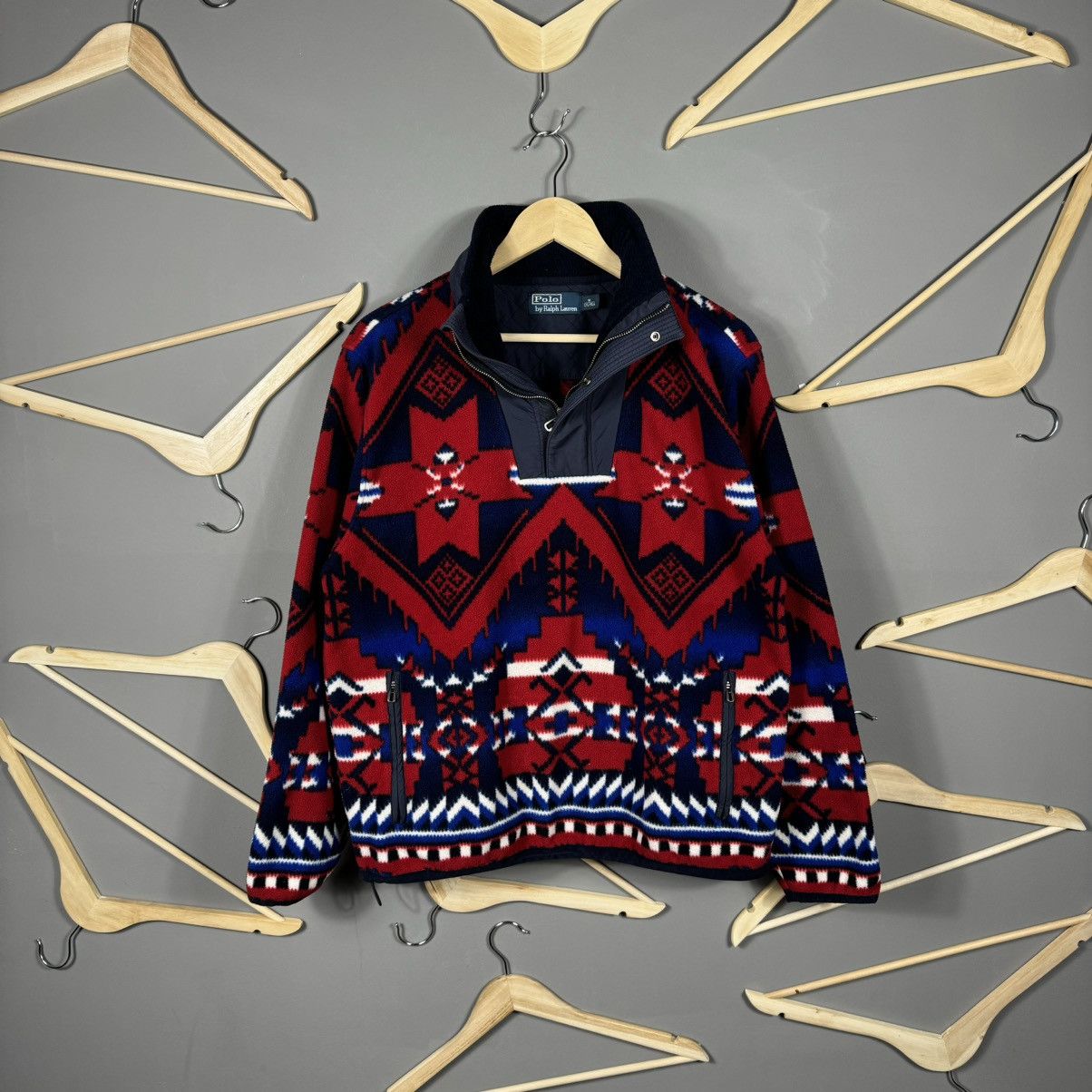 Ralph Lauren Vintage Polo Ralph Lauren Aztec Fleece Size US M / EU 48-50 / 2 - 1 Thumbnail