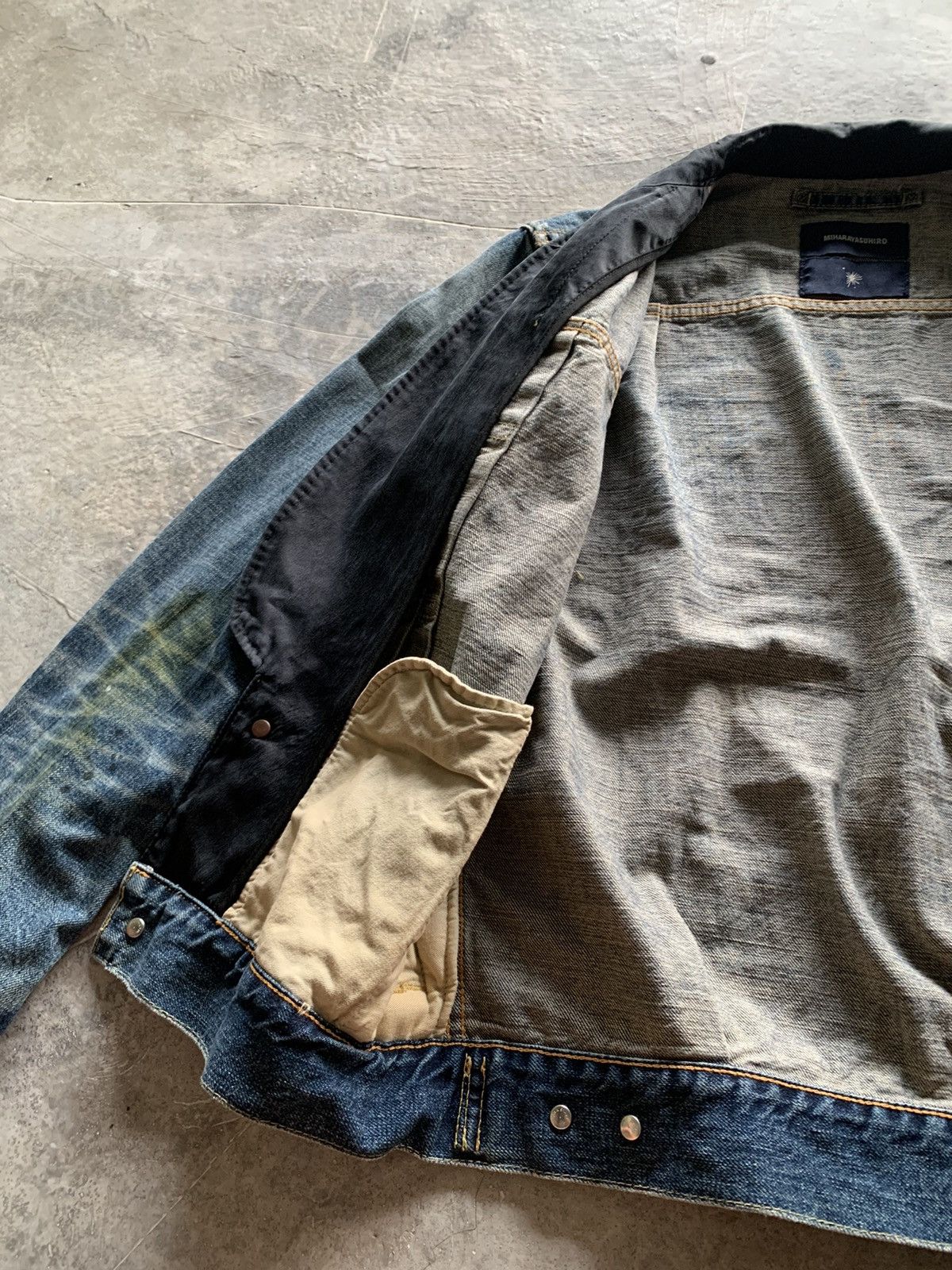Japanese Brand ARCHIVED miharayasuhiro japanese denim jacket splatter vtg Size US S / EU 44-46 / 1 - 9 Thumbnail