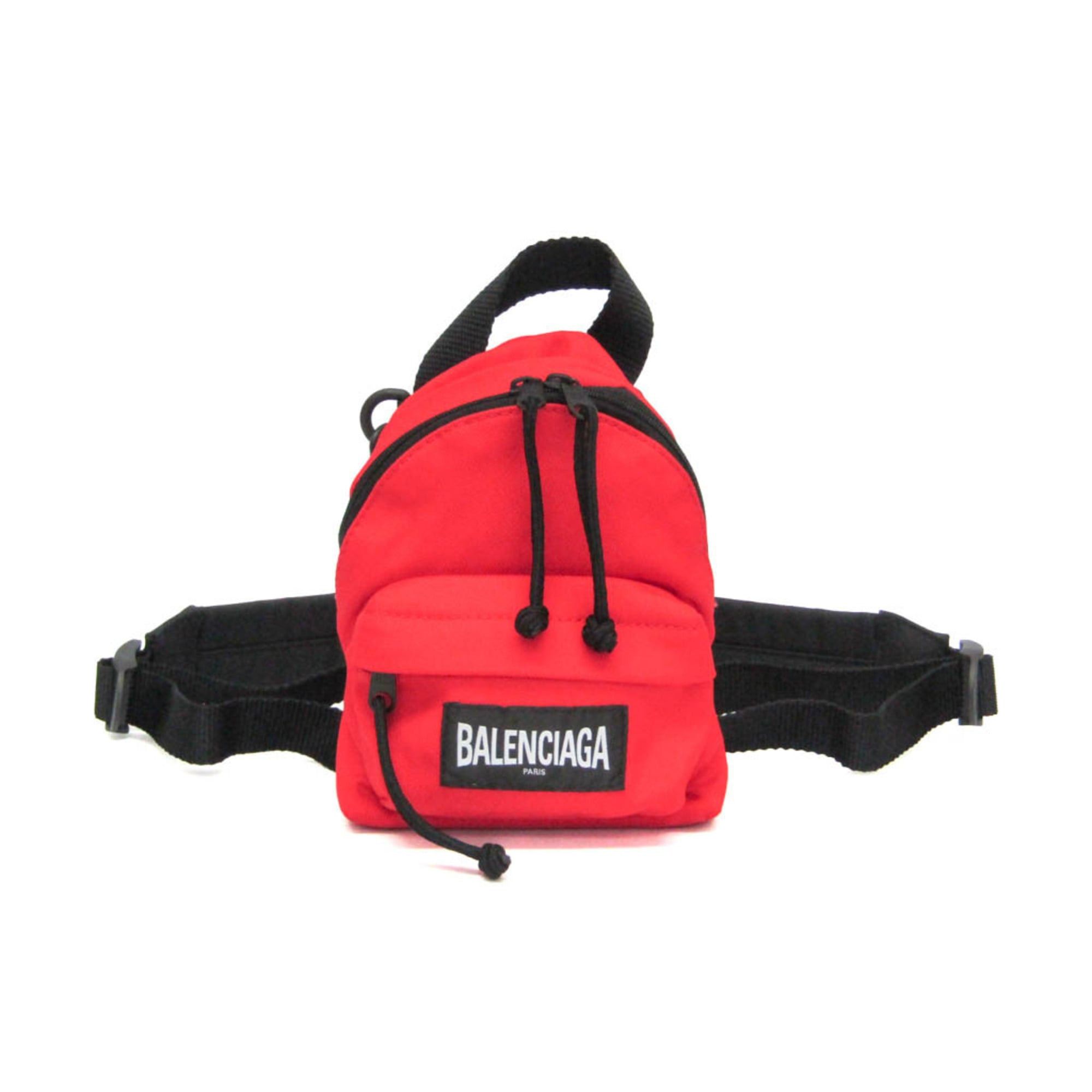 Balenciaga Balenciaga Explorer 656060 Women,Men Nylon Pouch,Shoulder Bag Black,Red Color Size ONE SIZE - 1 Thumbnail