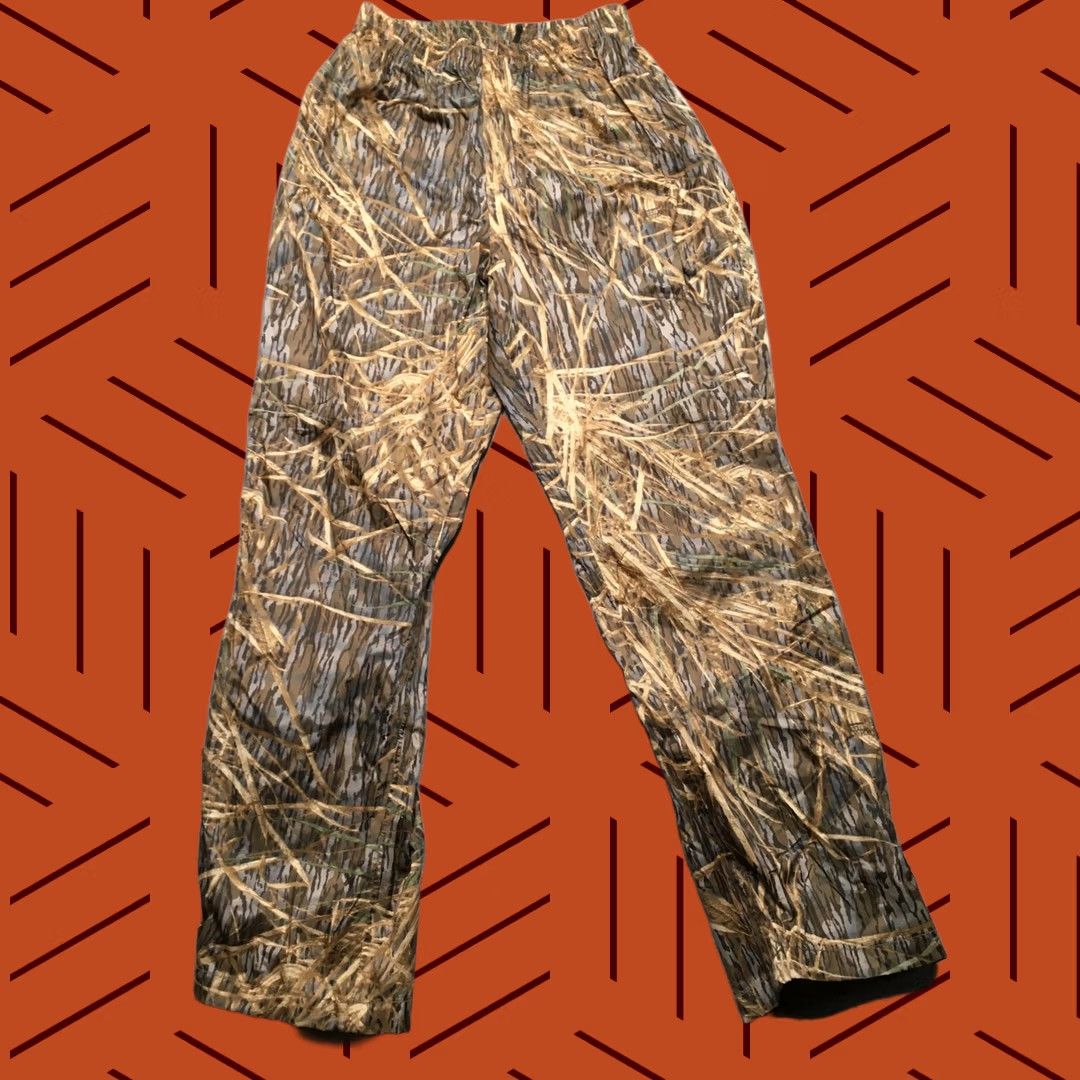 Rains Columbia Men's Small S Brown Shadow Grass Camo Rain Pants Elastic Waist Hunting Size US 29 - 1 Thumbnail