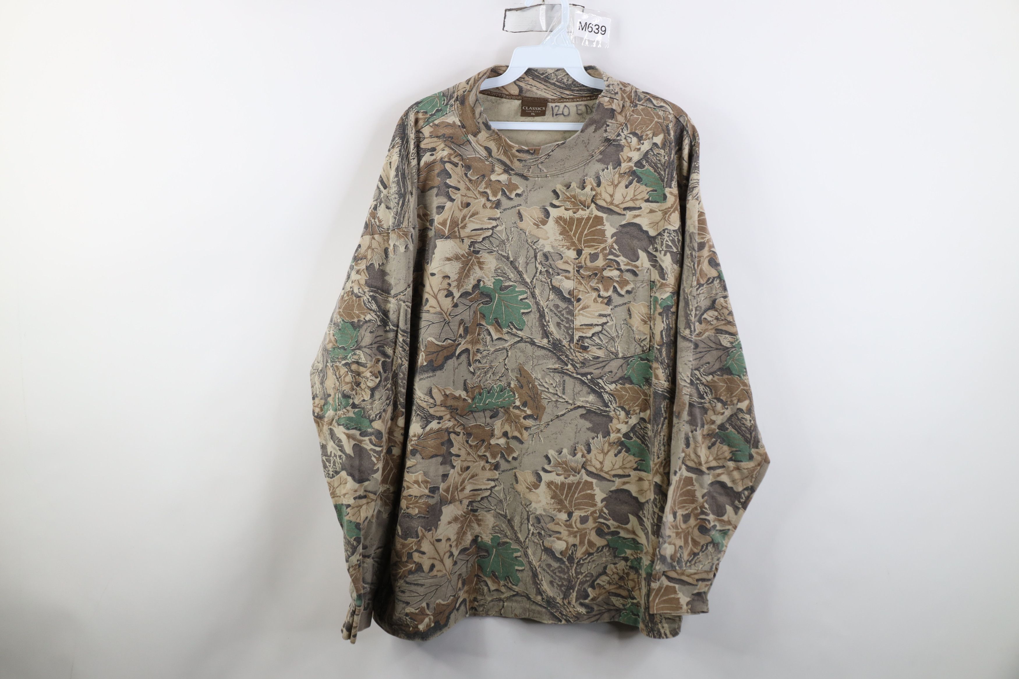 Vintage Vintage 90s Streetwear Camouflage Mock Neck T-Shirt Cotton Size US XL / EU 56 / 4 - 1 Thumbnail