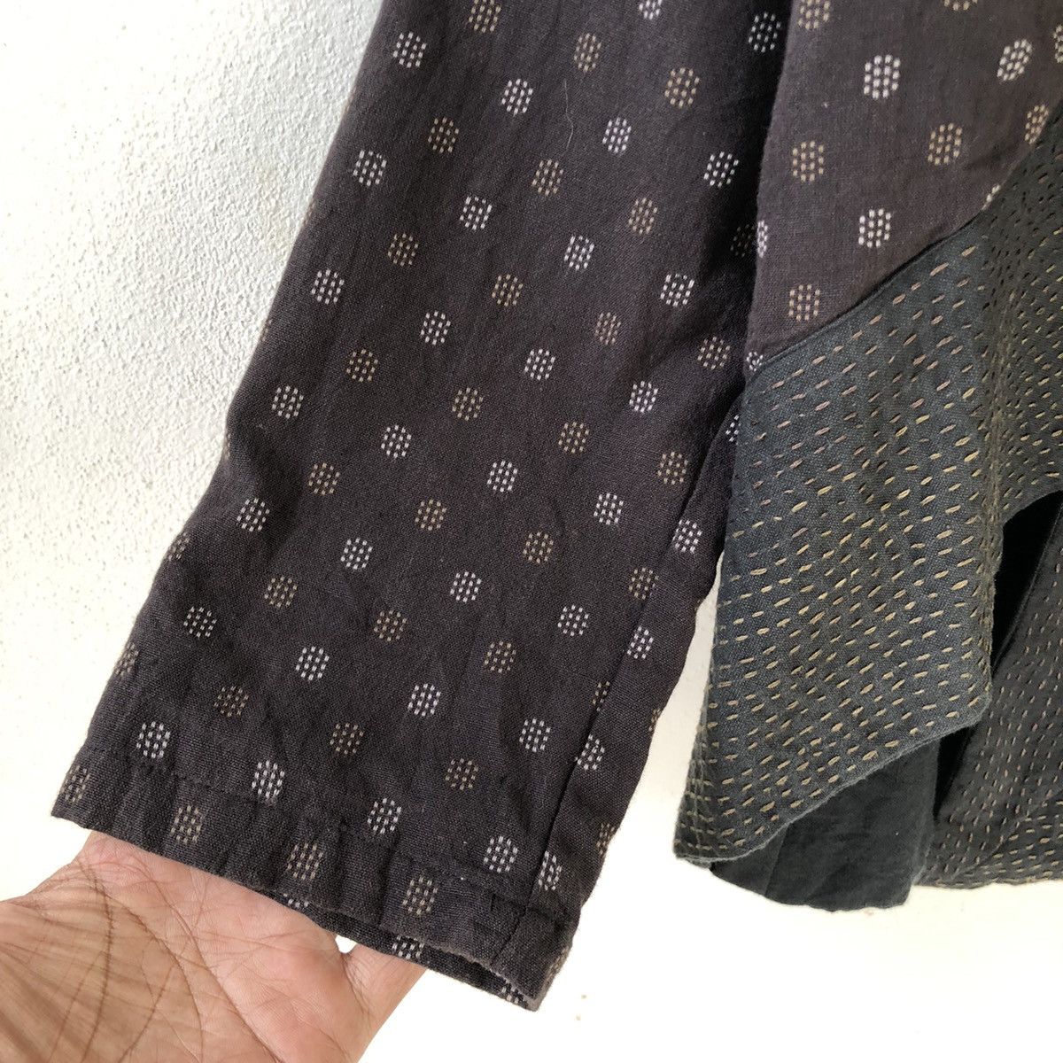 Japanese Brand ANTENNE TROIS Kimono Style Woven 2 Layer jacket Size S / US 4 / IT 40 - 5 Thumbnail