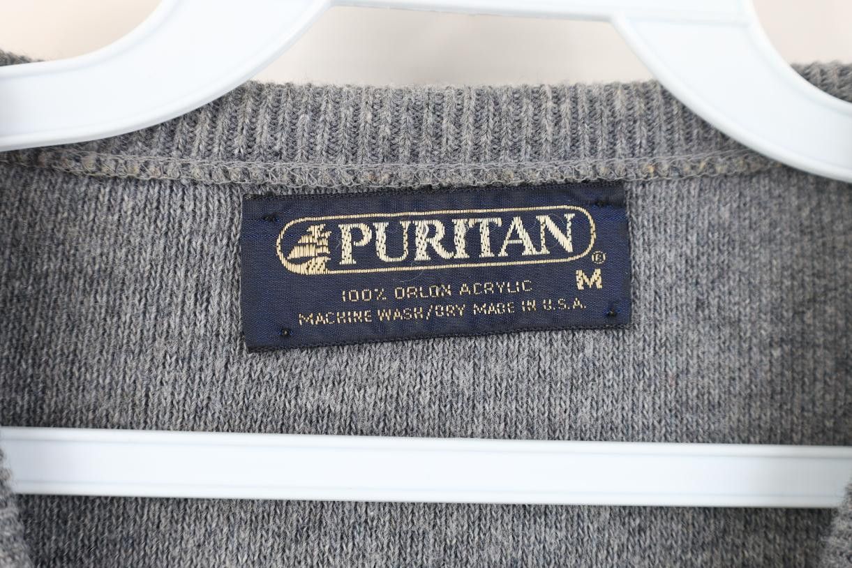 Vintage Vintage 70s Streetwear Knit V-Neck Sweater Heather Gray USA Size US M / EU 48-50 / 2 - 4 Thumbnail