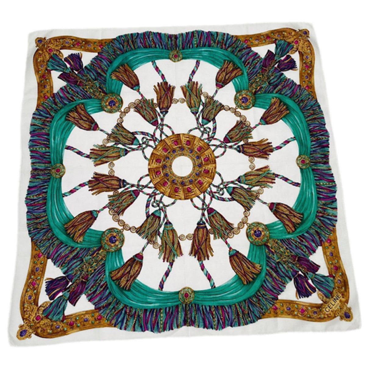 Celine Multicolour Silk Silk Handkerchief Size ONE SIZE - 1 Thumbnail
