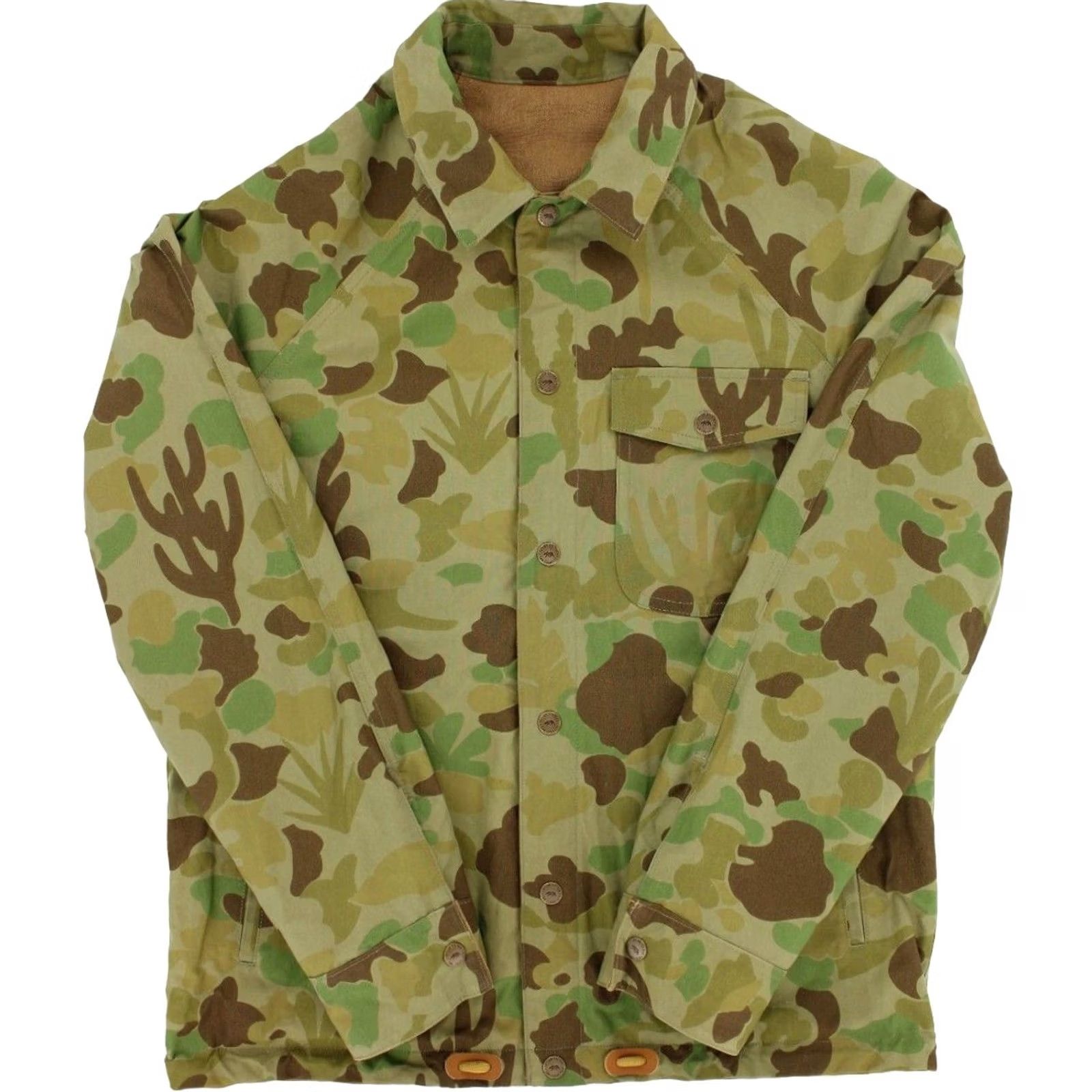 Taylor Stitch Taylor Stitch x Gear Patrol Men's Lambardi Reversible Jacket Khaki & Camo Coat Size US XXS / EU 40 - 3 Thumbnail