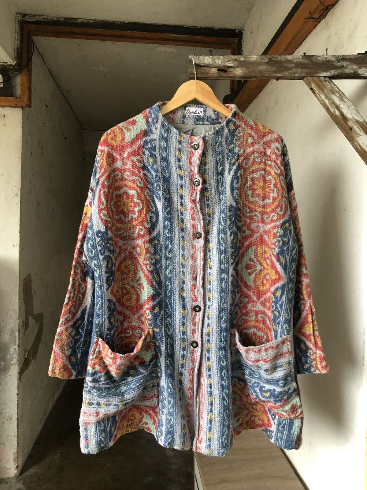 Native ❗️Sunder Native Cotton Knit Gaudy Oversize Jacket Like Coogi Size US M / EU 48-50 / 2 - 3 Thumbnail