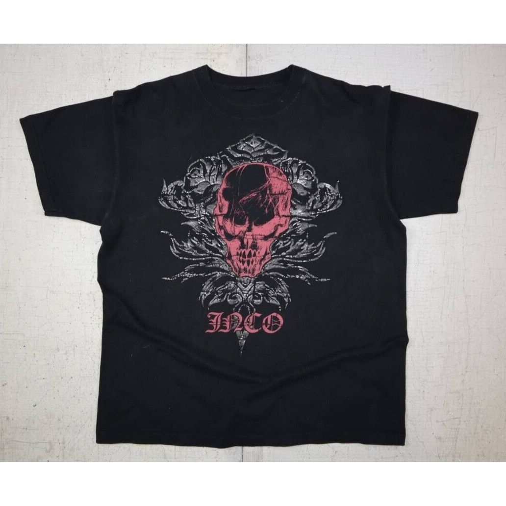JNCO Vintage Y2K JNCO Black Shirt Ghotic Skull Roses T Shirt XL Size XL / US 12-14 / IT 48-50 - 1 Thumbnail