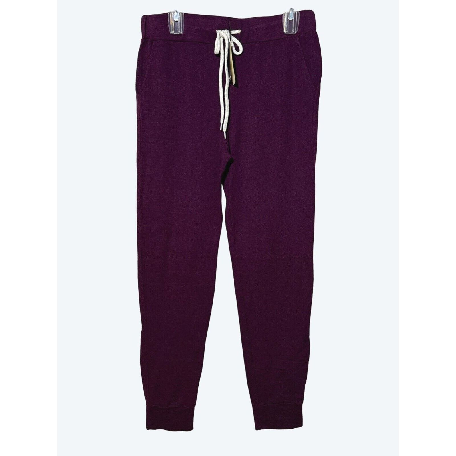 MONROW Monrow Joggers Supersoft Plum Purple Elastic Waist Large Size 31" - 1 Thumbnail