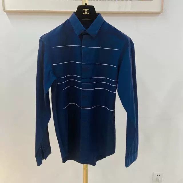 Dior blue long sleeve shirt for men Size US S / EU 44-46 / 1 - 1 Thumbnail