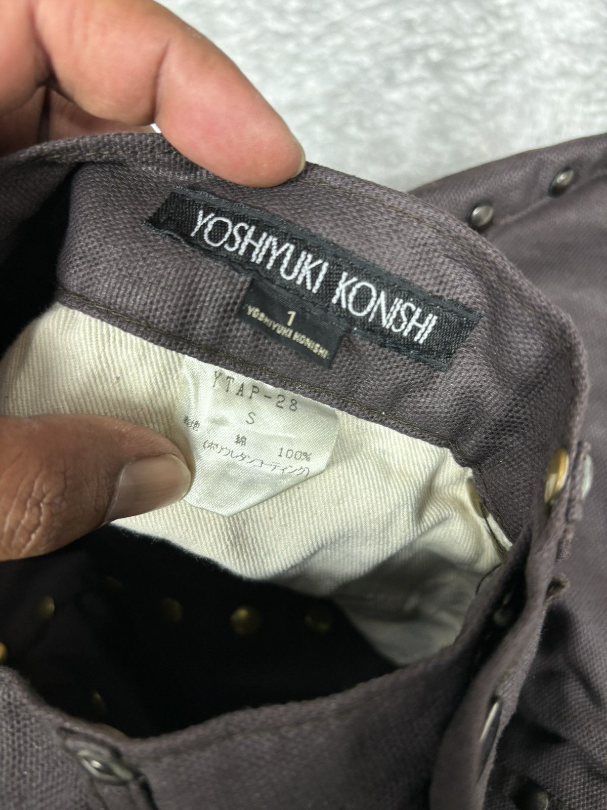 Designer × Japanese Brand × Yoshiyuki Konishi Yoshiyuki Konishi Stud Wax Pants. S0374 Size US 27 - 6 Thumbnail