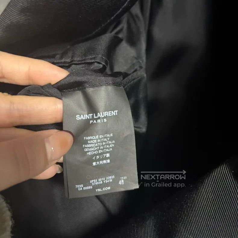 Saint Laurent Paris Saint Laurent Paris Gray Solid Notched Lapel Long Sleeve J Size US M / EU 48-50 / 2 - 3 Thumbnail